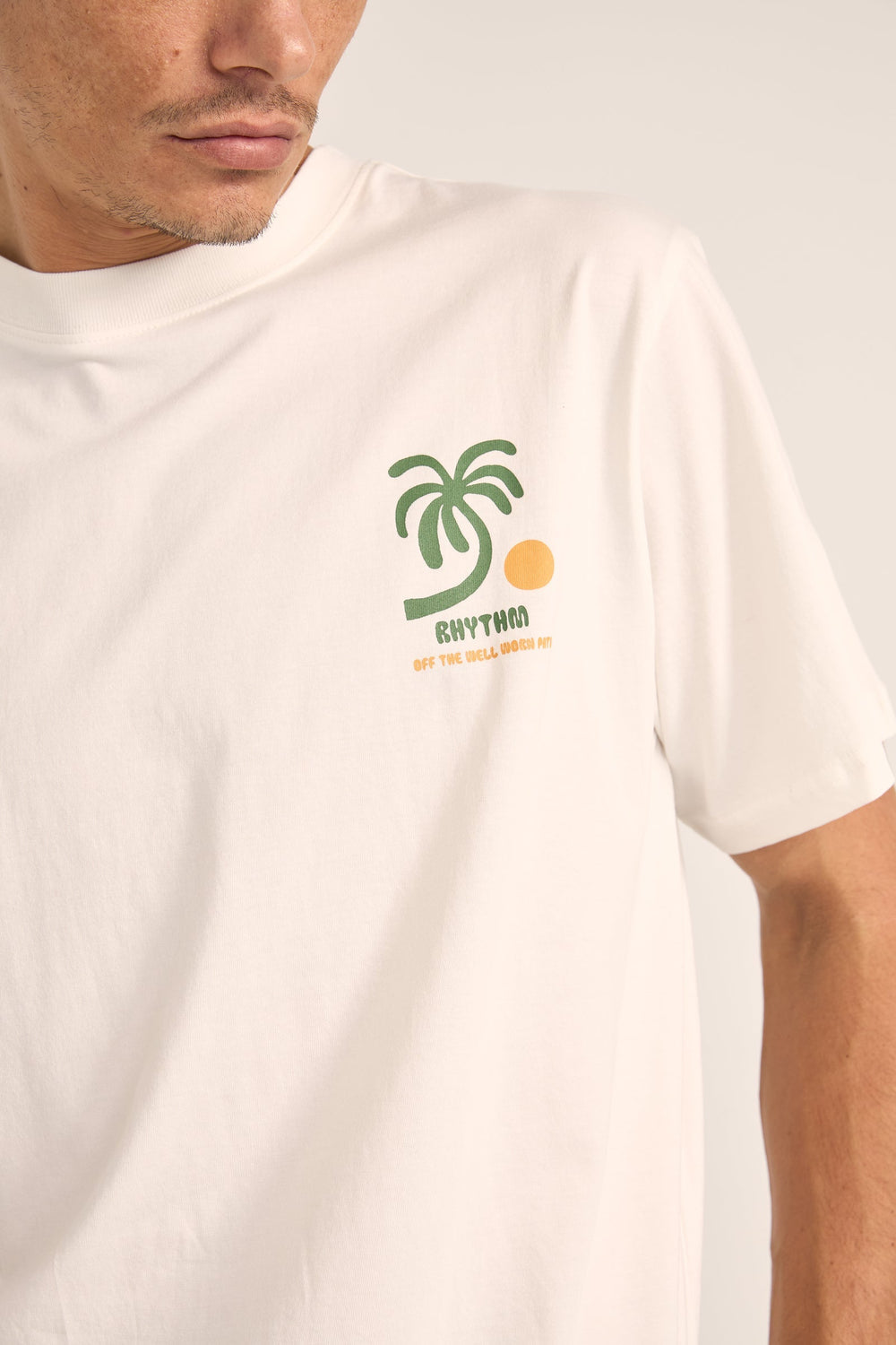 Trees Short Sleeve T-Shirt Vintage White