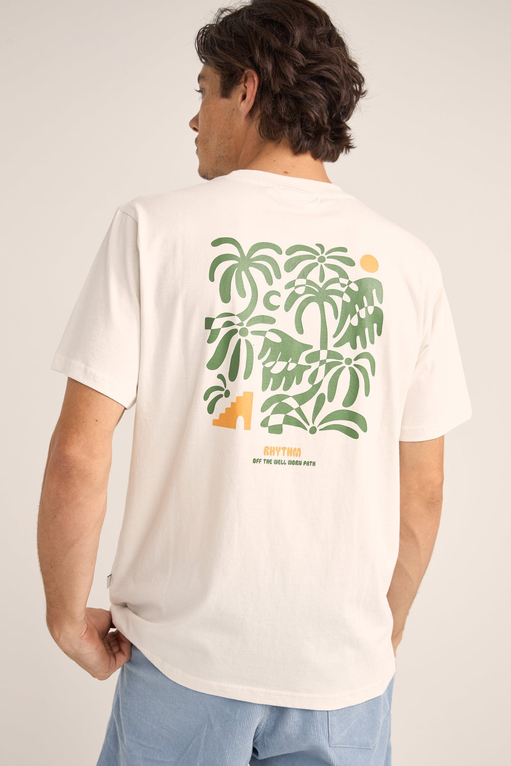 Trees Short Sleeve T-Shirt Vintage White