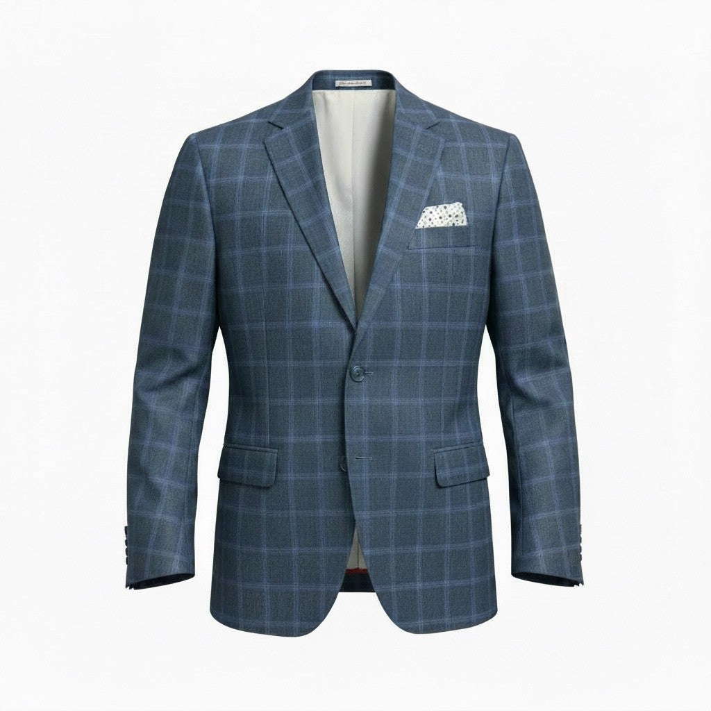 Lubbock Stretch Knit Print Blazer Navy