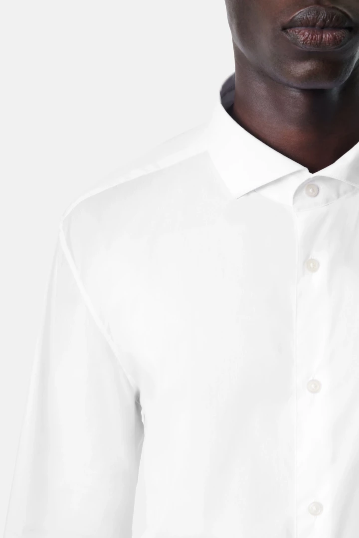 Jedda Shark Collar Shirt White