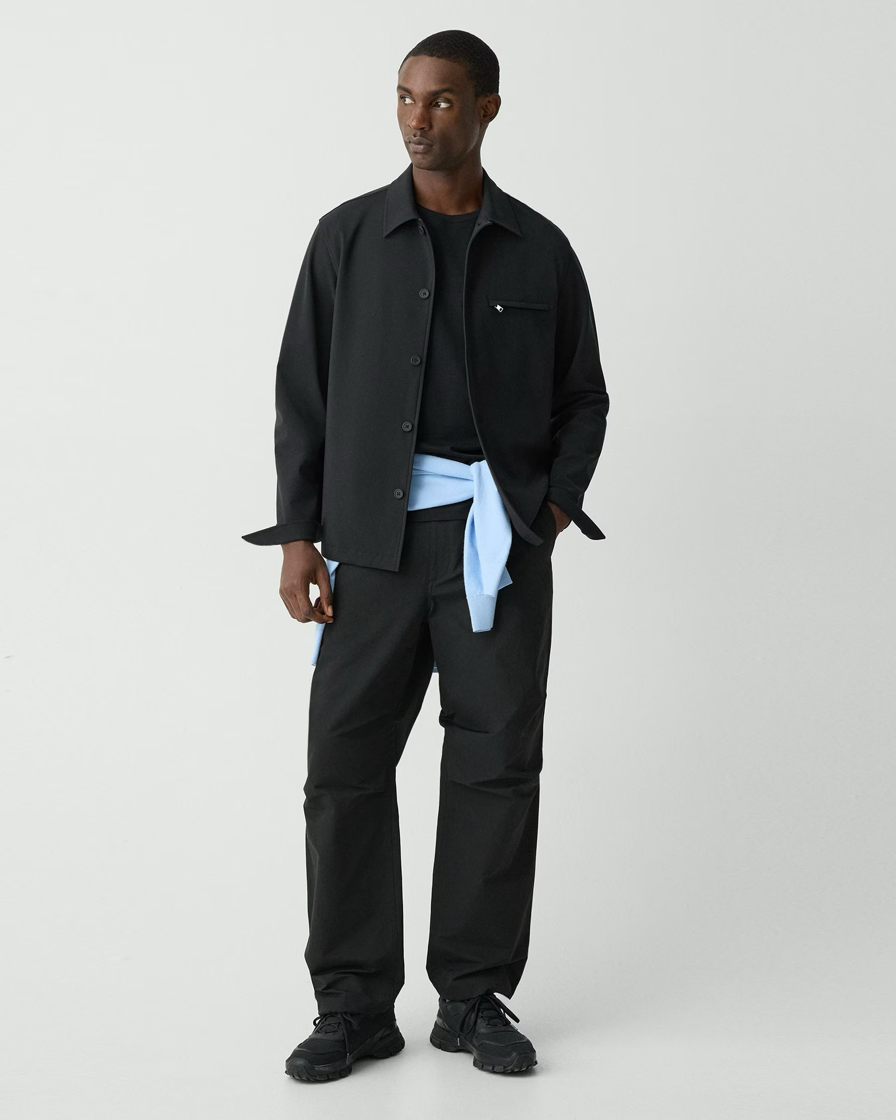 Overshirt in Precision Ponte Black