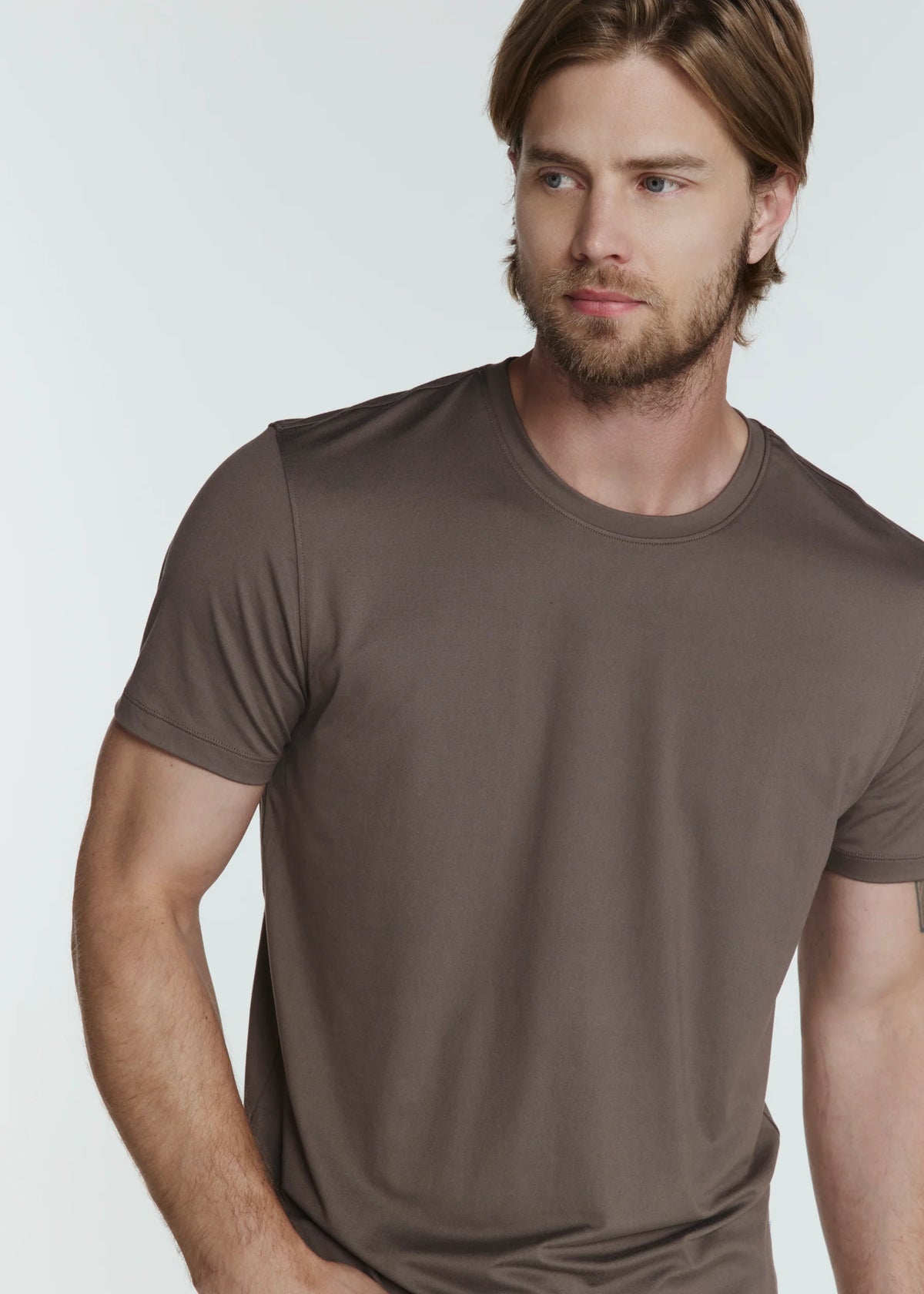 Core Crew Neck Tee Dark Taupe