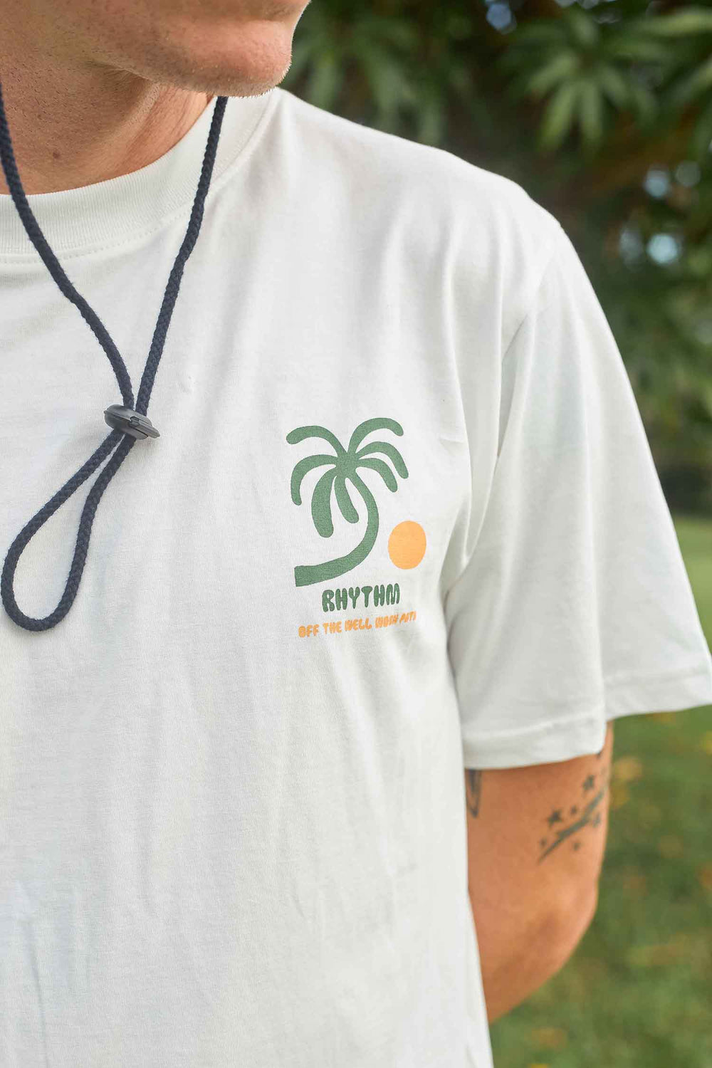 Trees Short Sleeve T-Shirt Vintage White