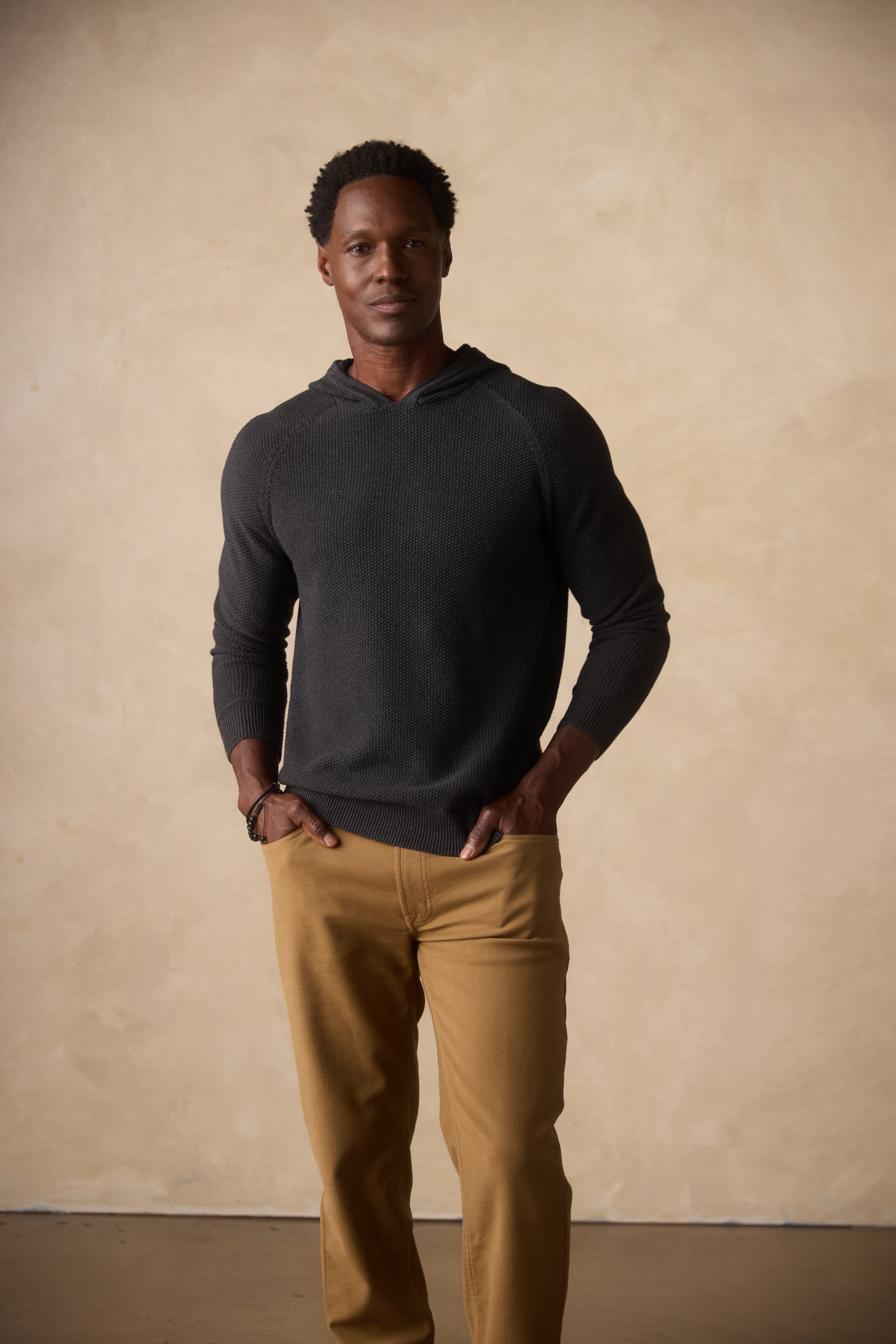 Coolmax Textured Hoodie Charcoal