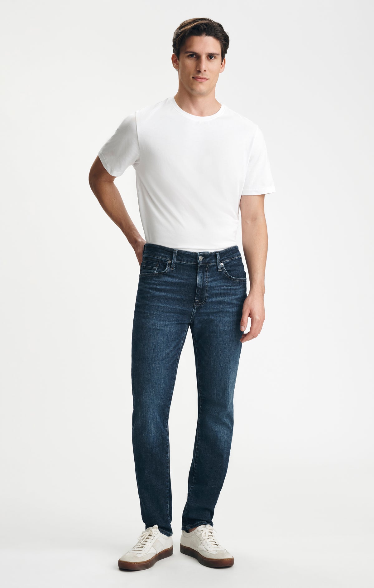 Steve Organic Vintage Athletic Fit Denim Dark Brushed