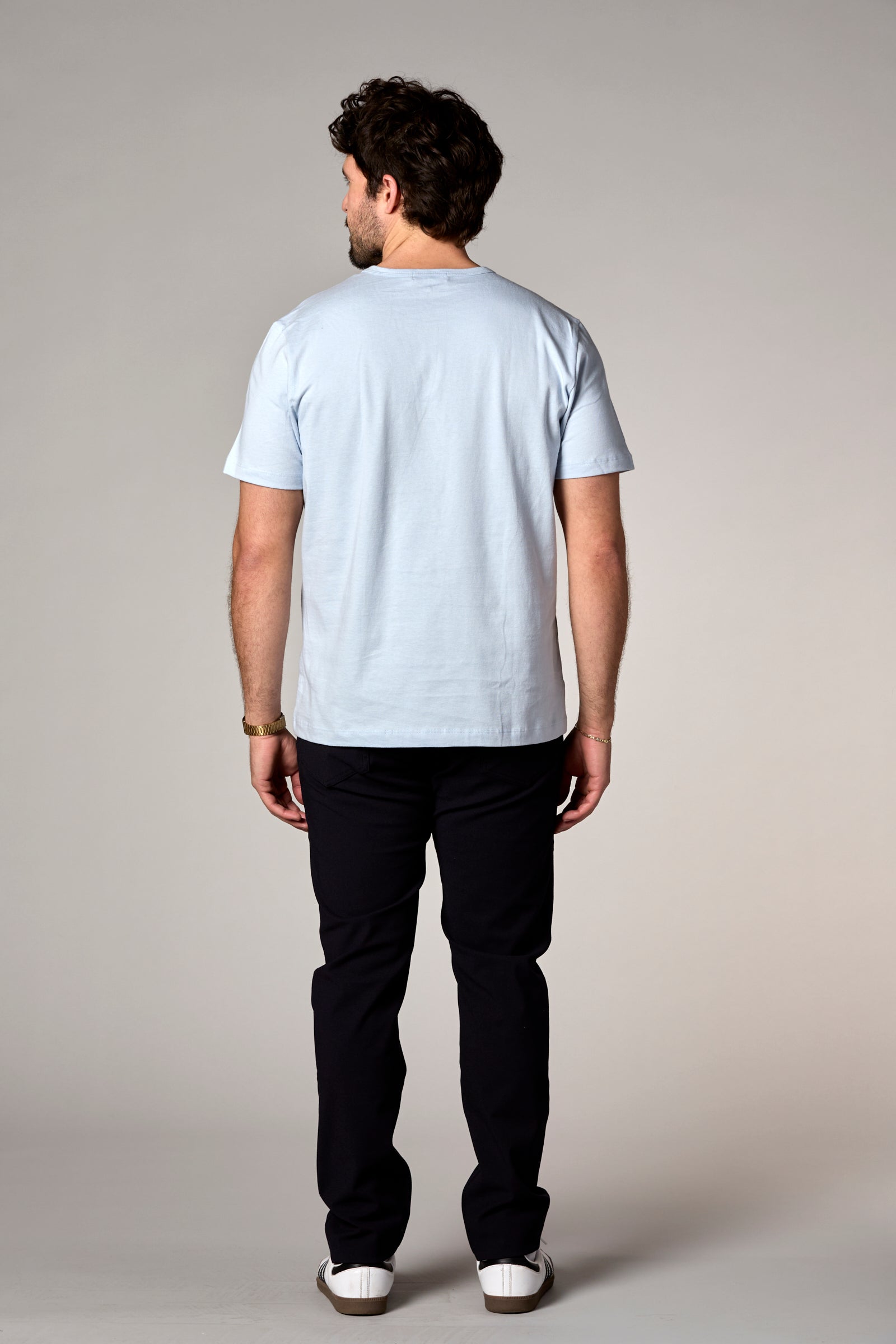 The Rick Crewneck Tee Light Blue