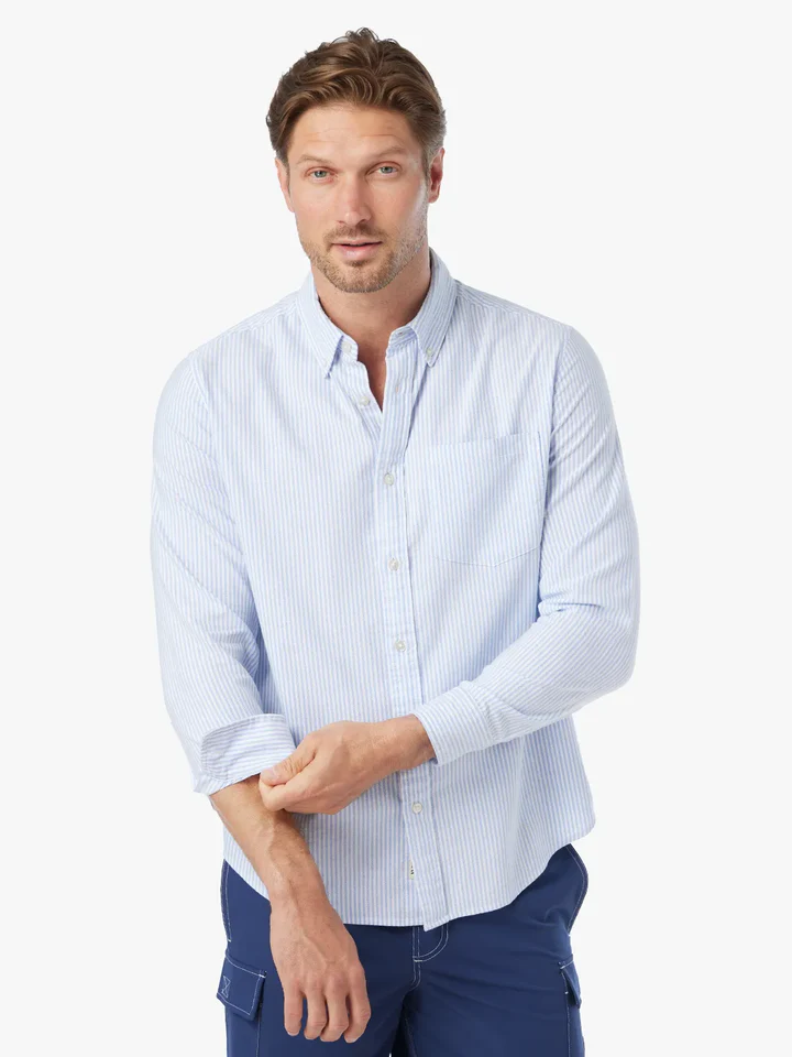 The Salty Oxford Shirt Light Blue Stripe