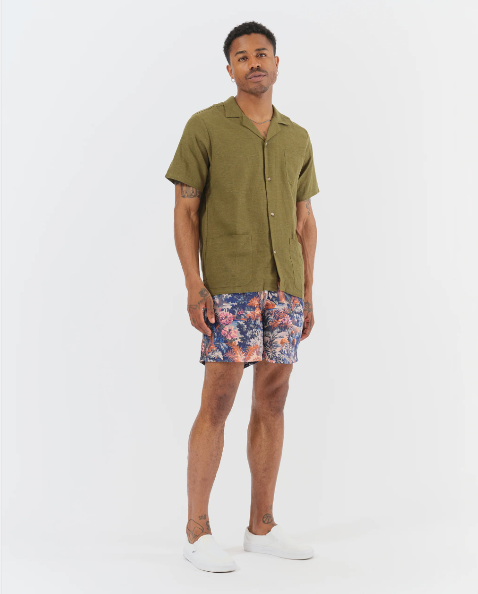 Forest Swim Trunk Blue