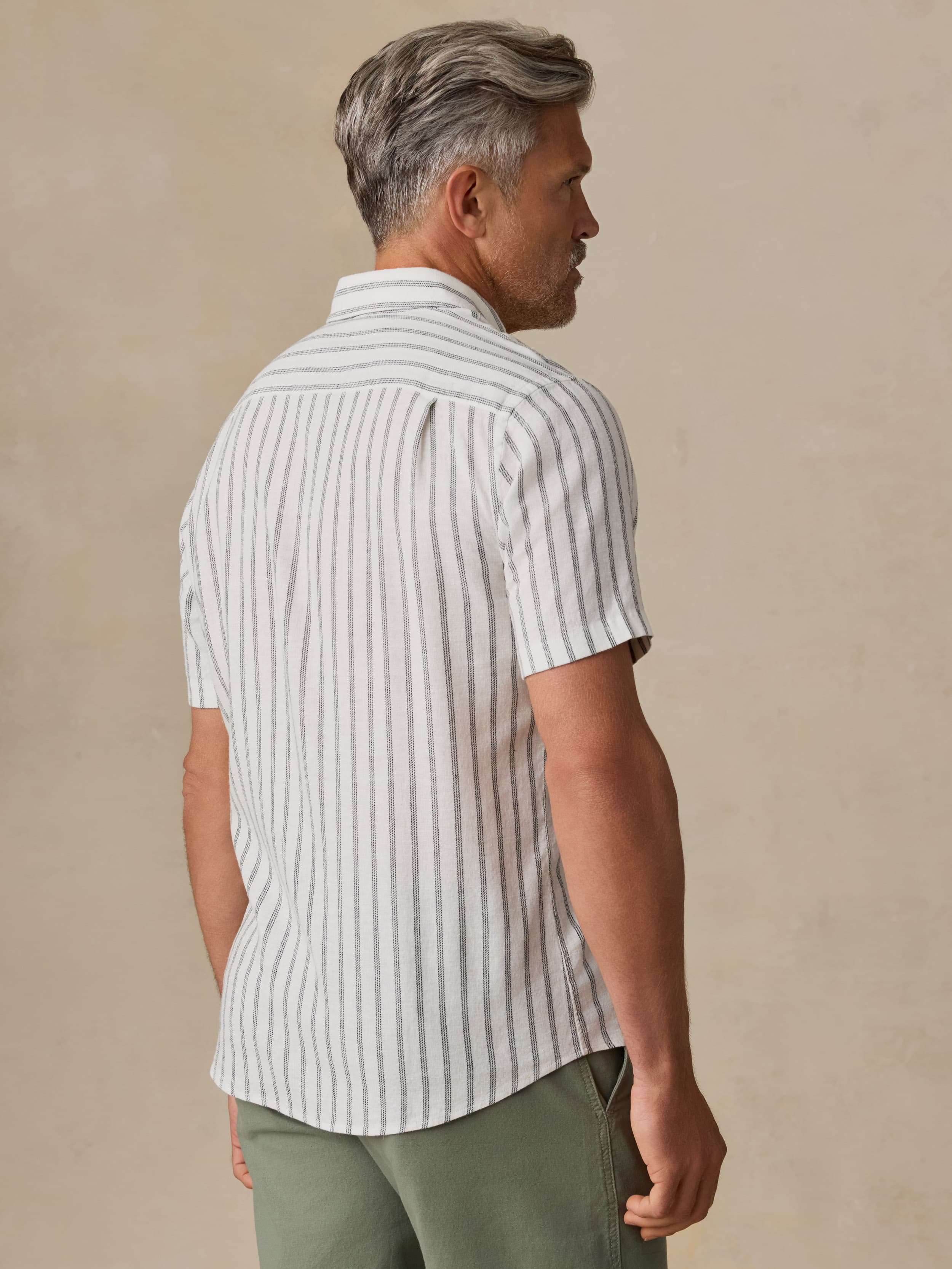 Breeze Short Sleeve Shirt Moonlight Stripe