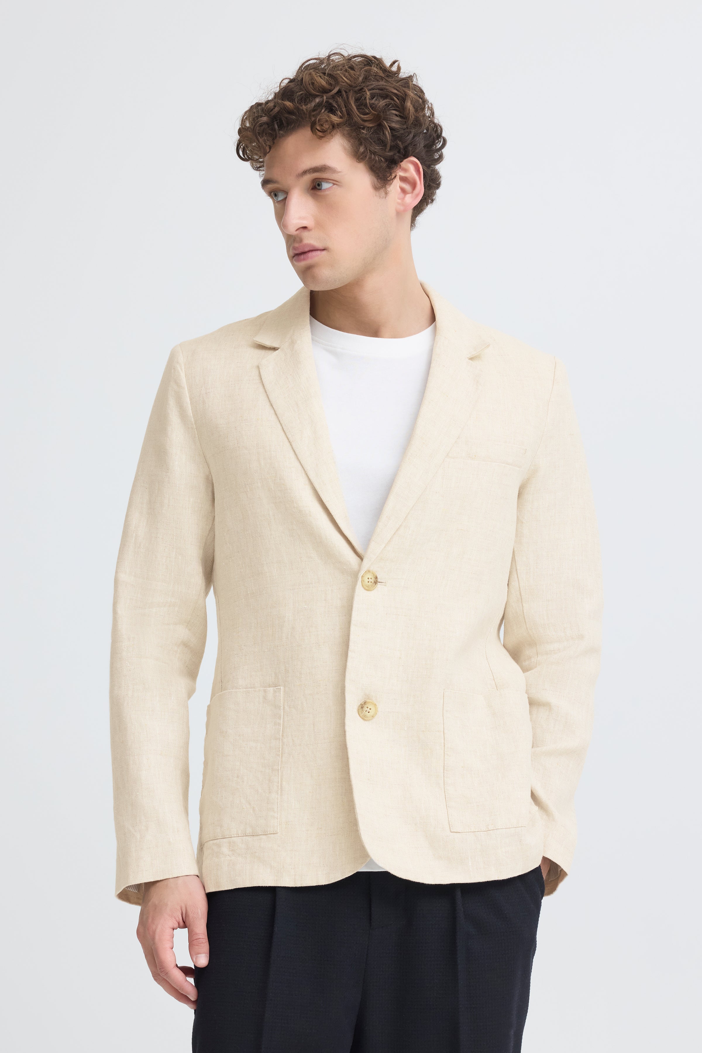 Torup Linen Blazer Plaza Taupe Melange
