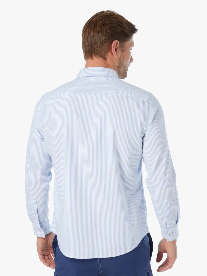The Salty Oxford Shirt Light Blue Stripe