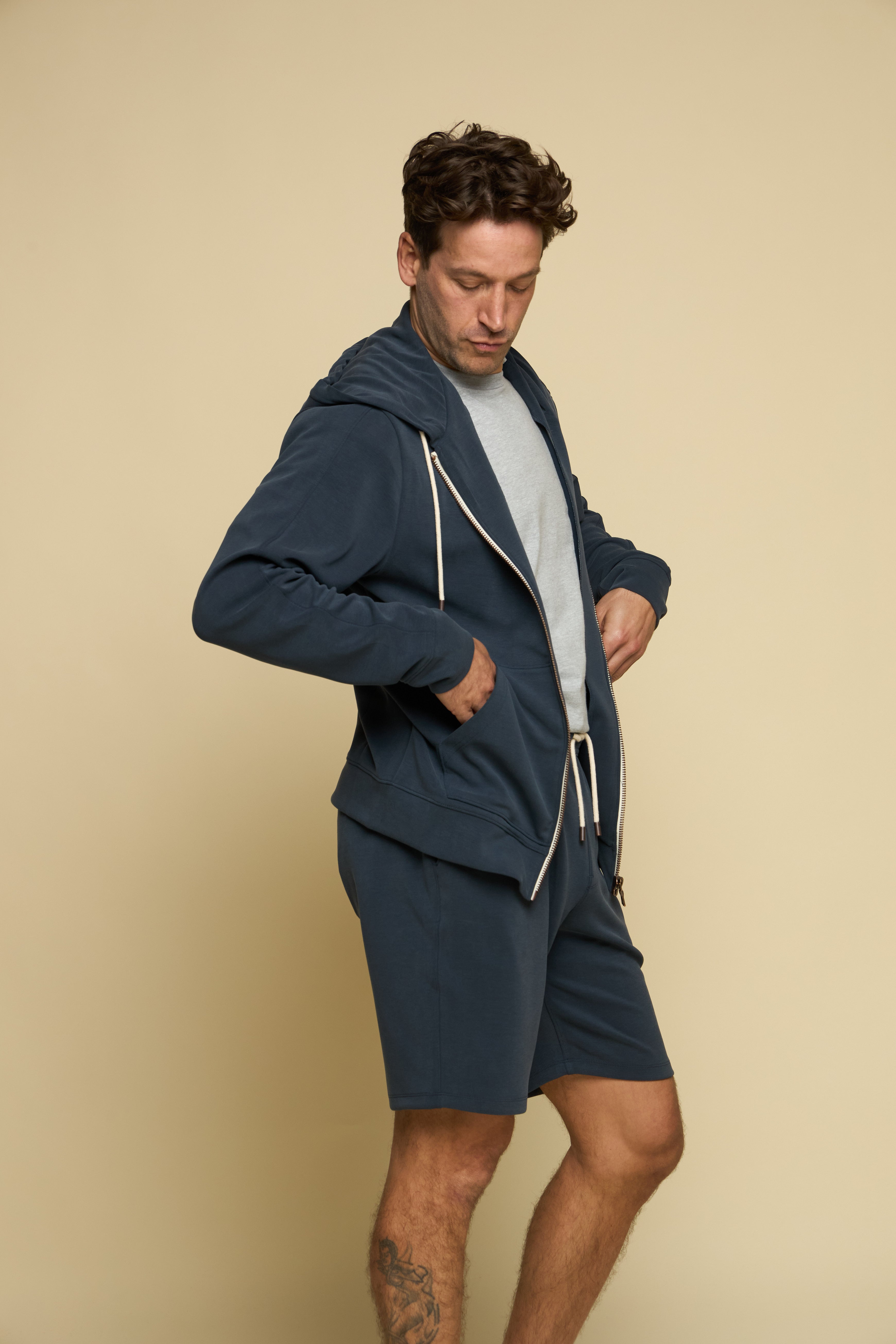 Later On Full Zip Indigo Night
