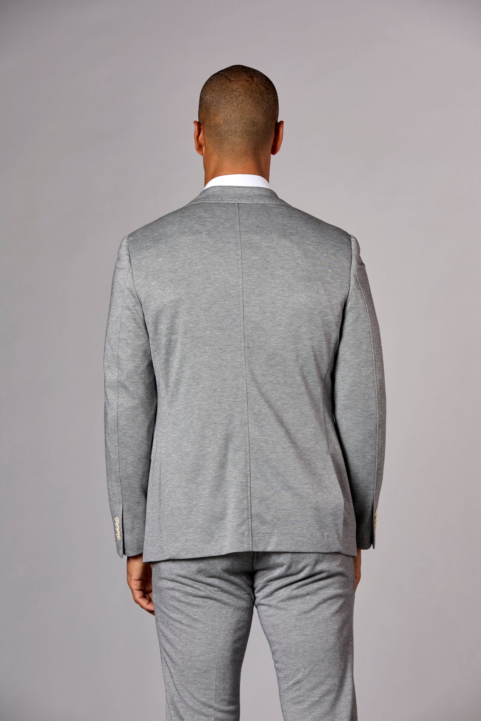 Stretch Knit Patch Pocket Blazer Anthracite