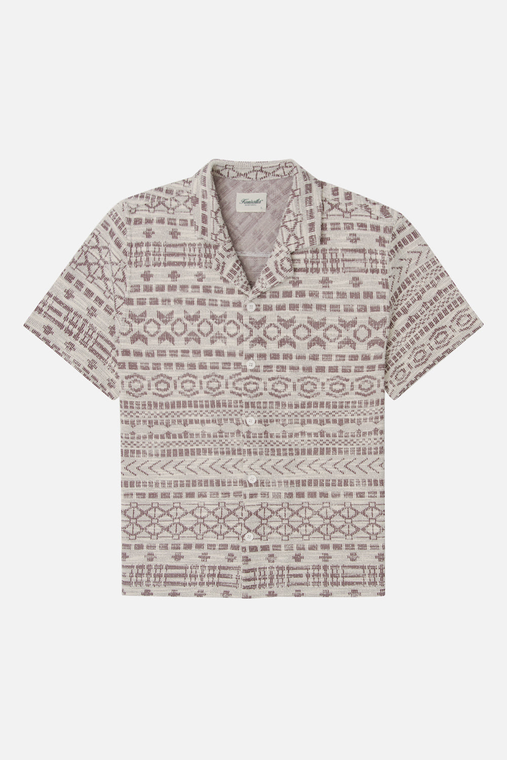Jaquard Tribal Shirt Burgundy