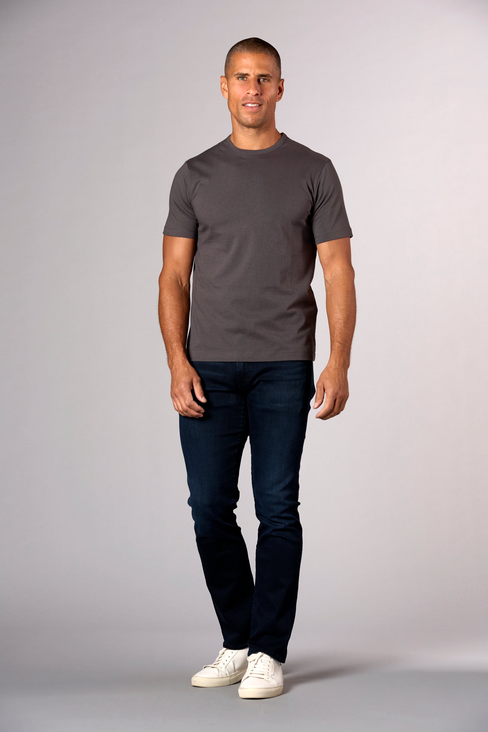 The Hudson Crew Tee in Heavy Cotton Jersey Oxide