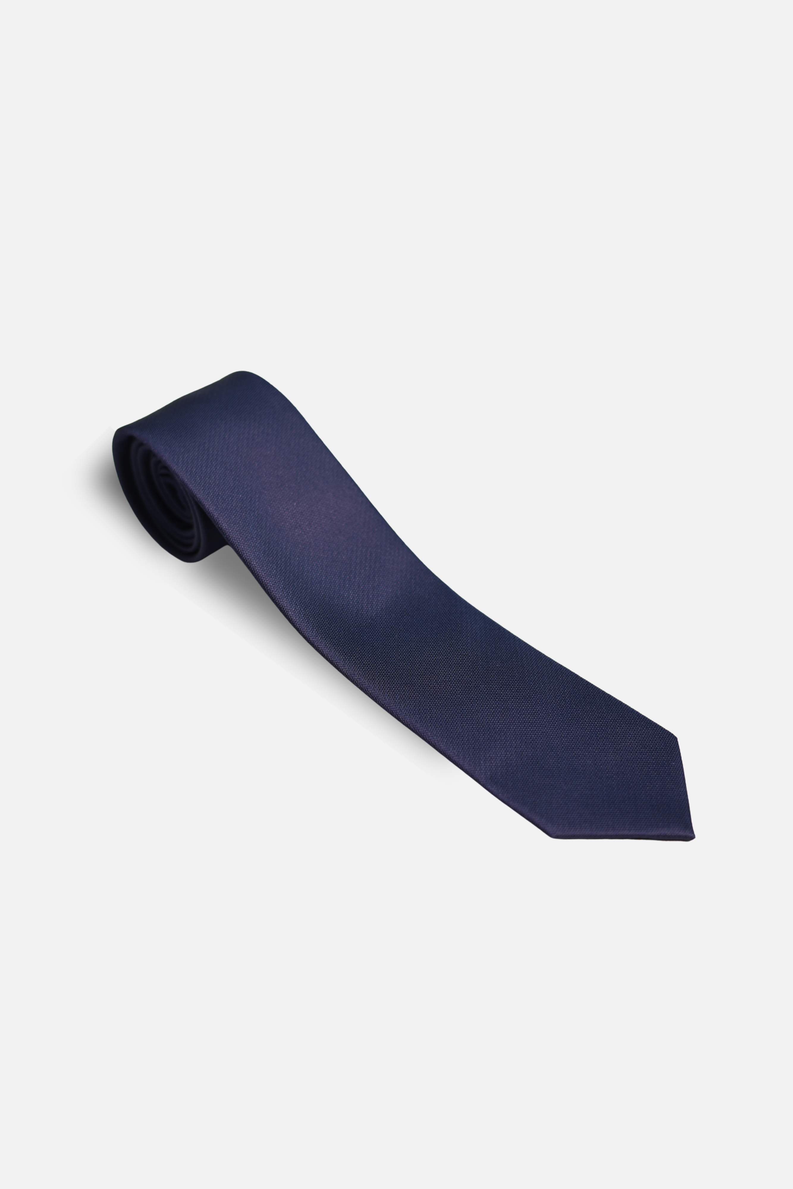 Navy Silk Woven Solid Textured Tie