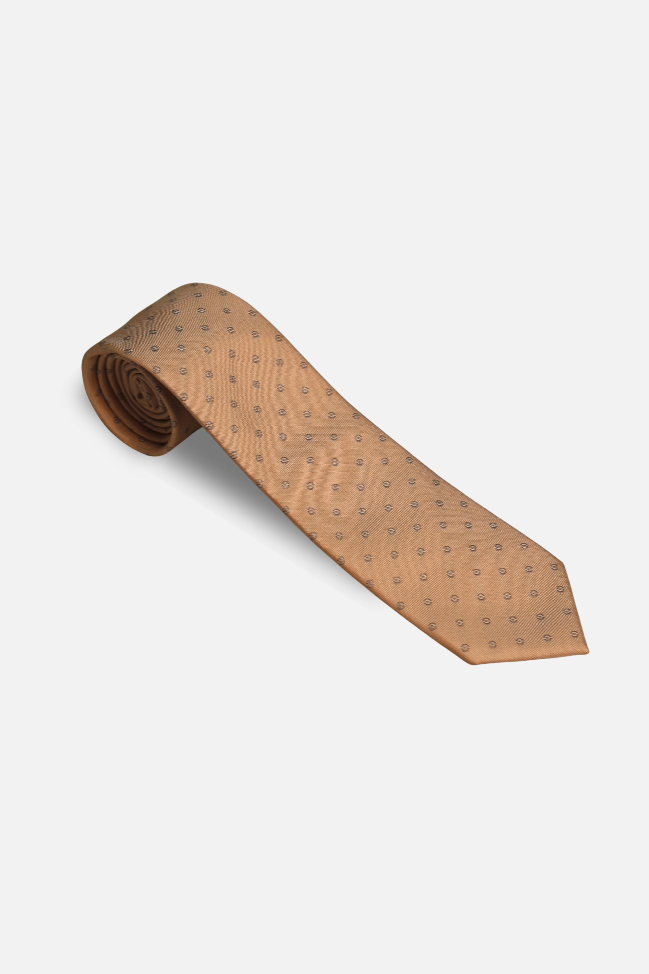 Champagne Silk Woven Dot Tie