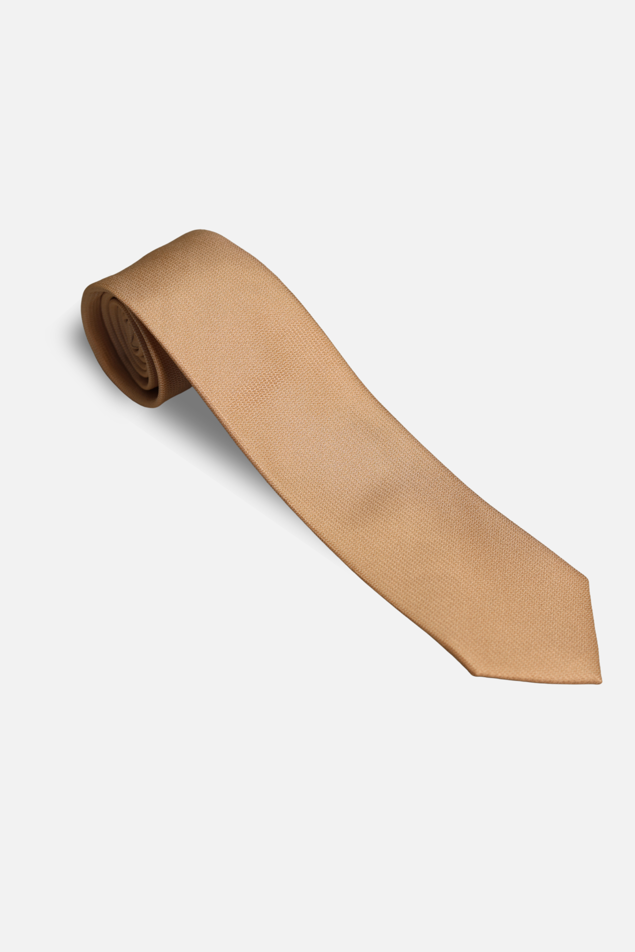 Tan Silk Woven Textured Tie