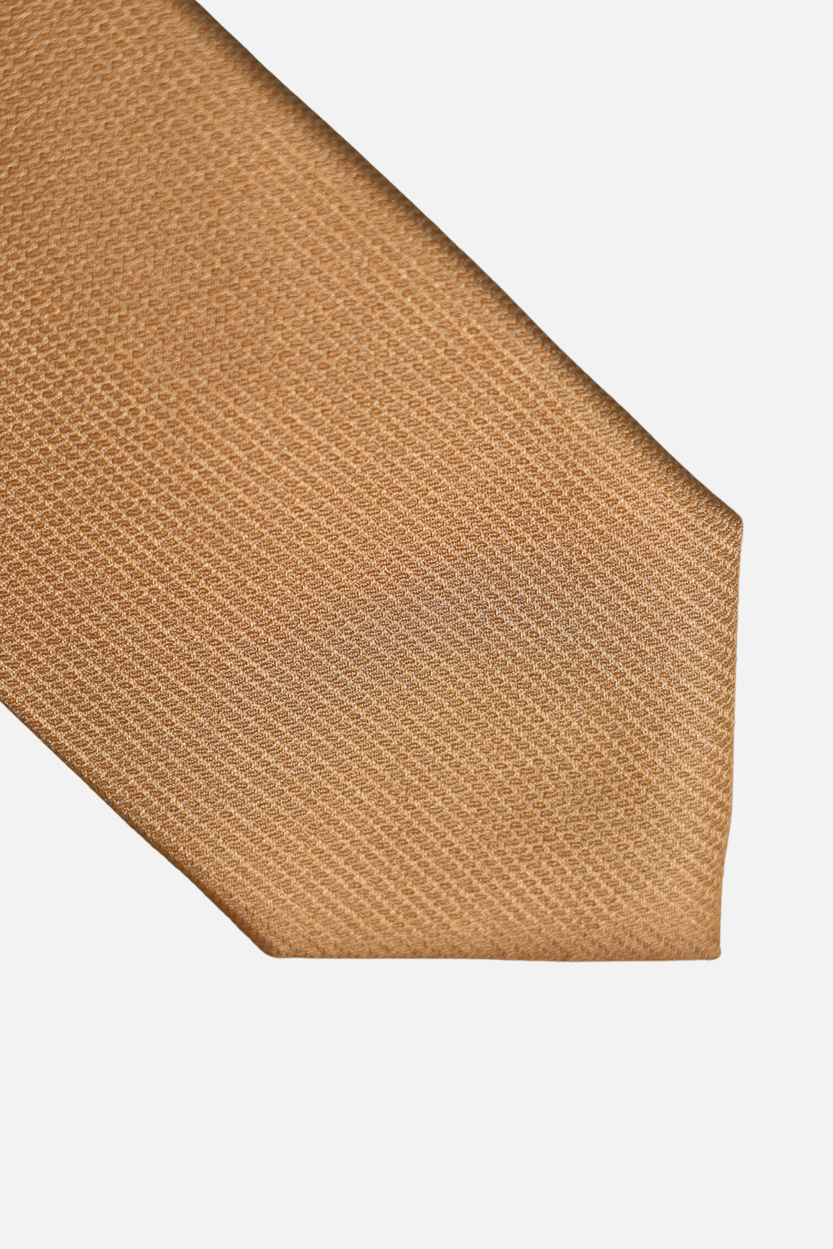 Tan Silk Woven Textured Tie