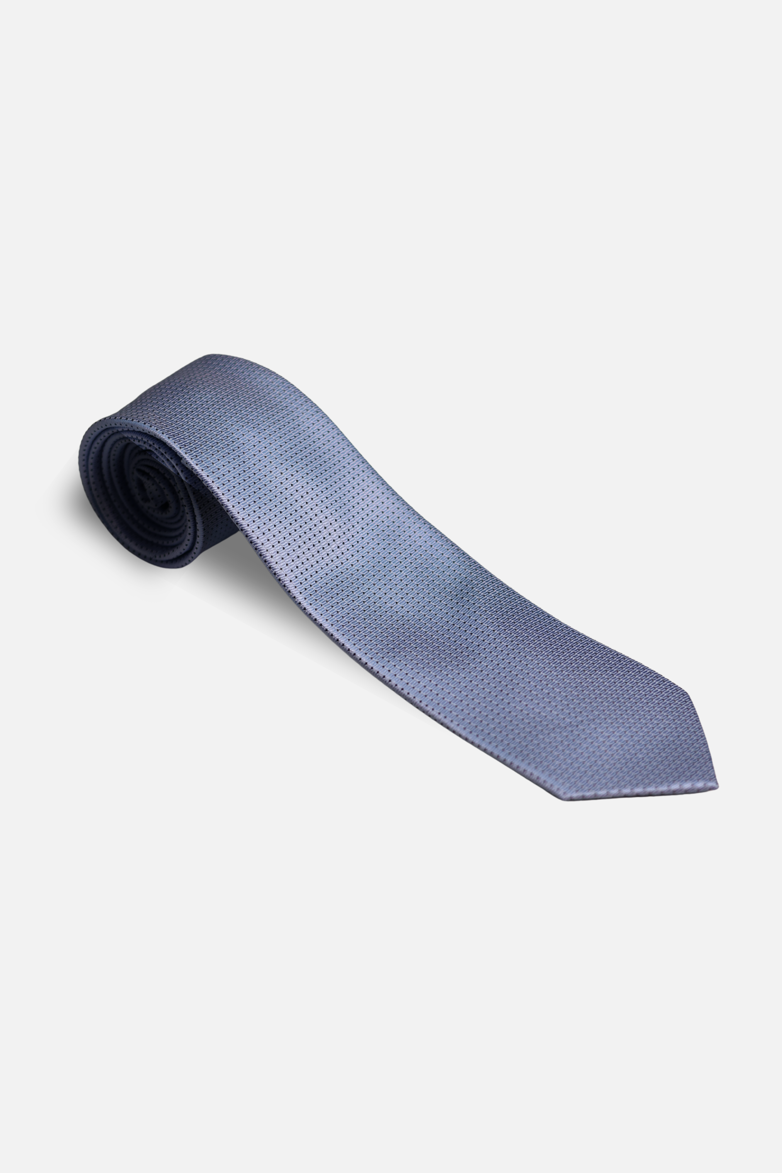 Blue Silk Woven Geo Tie