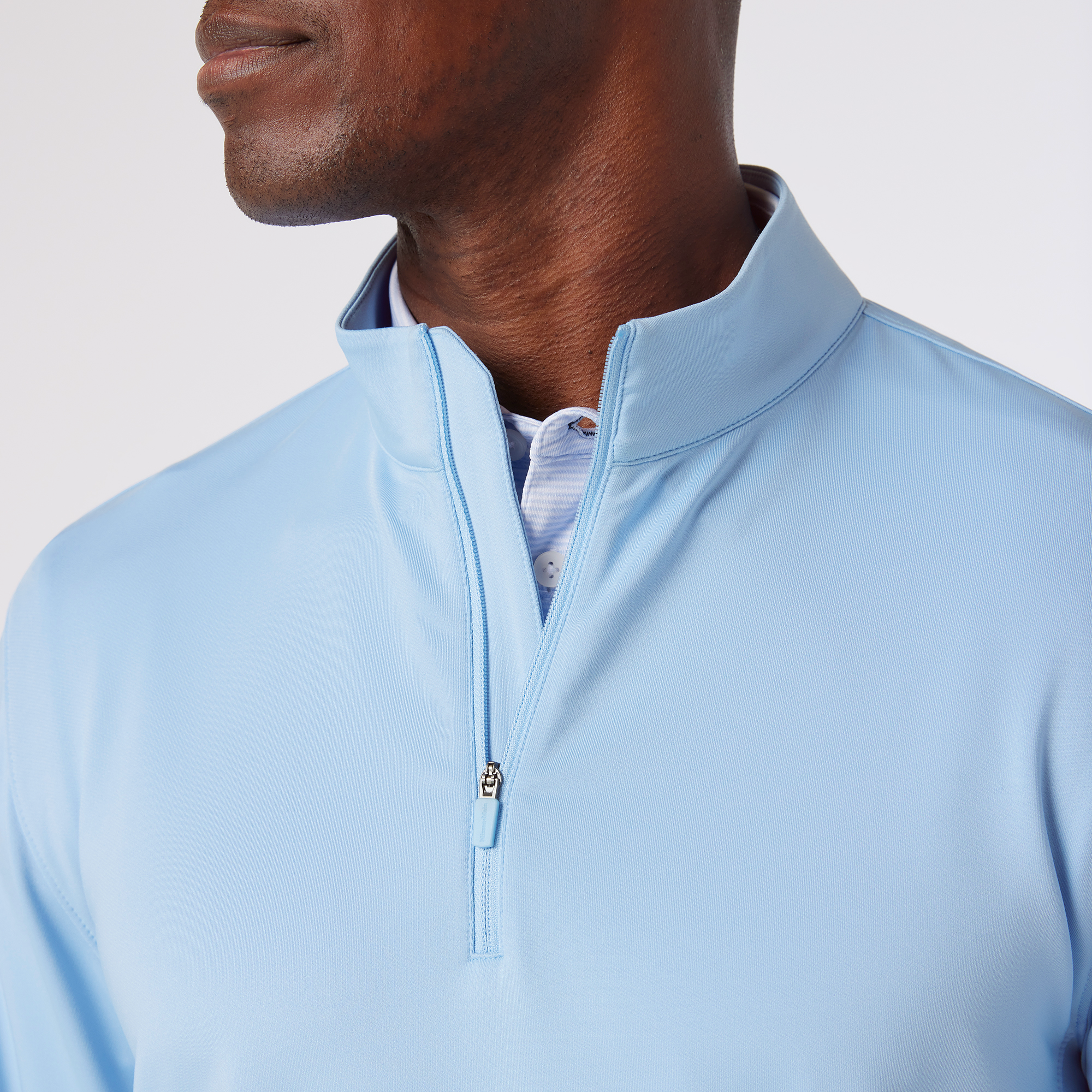 Highland Quarter Zip Light Blue