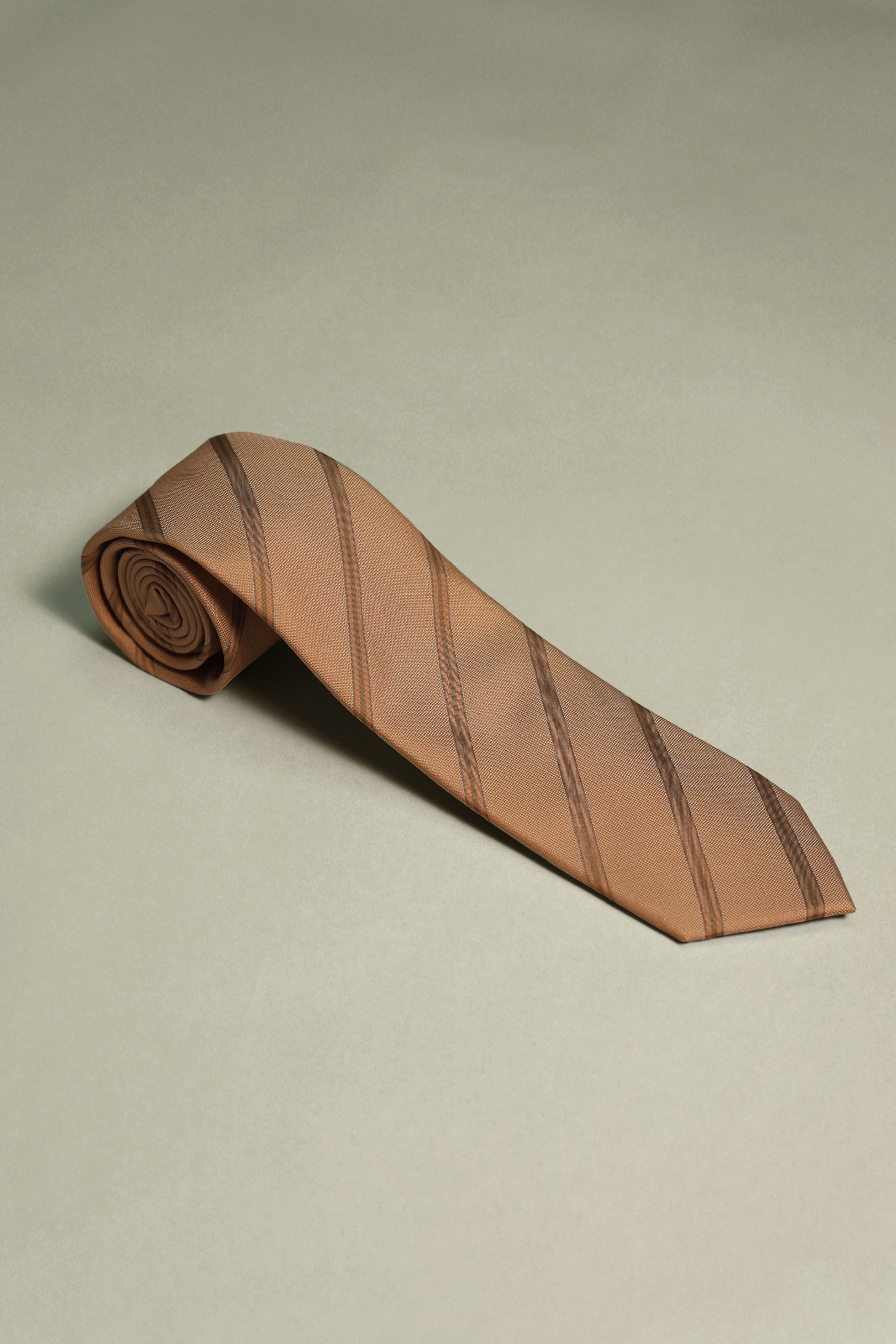 Champagne Silk Woven Striped Tie