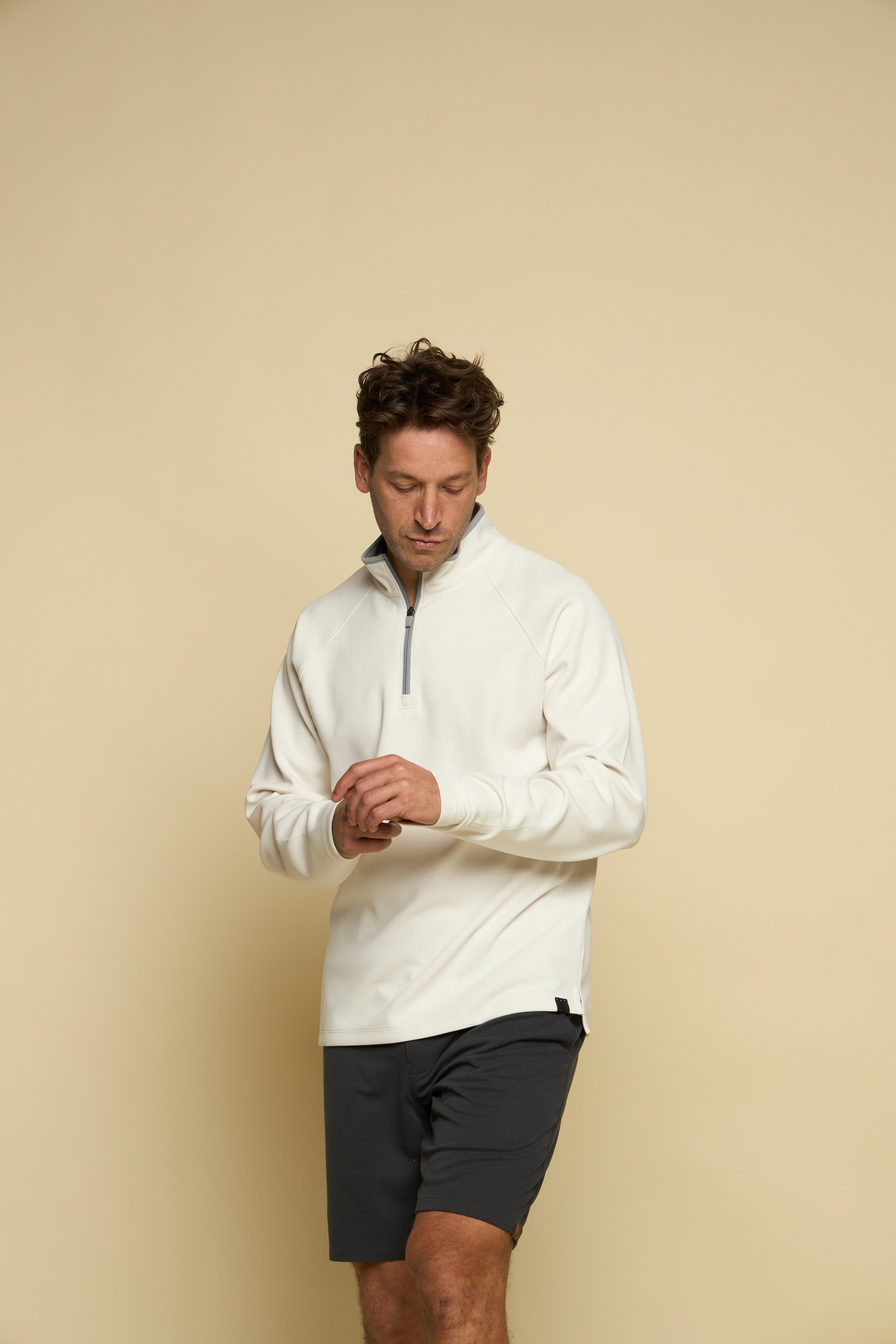 Later On Qtr Zip Birch