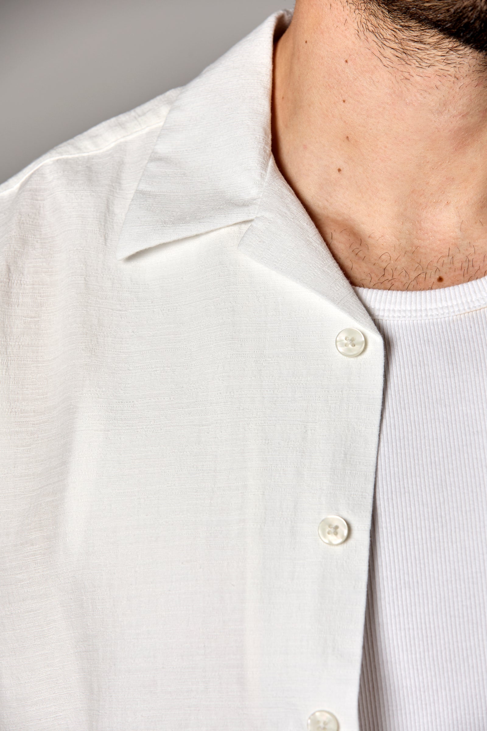 Ephesia Textured Button Down Ivory