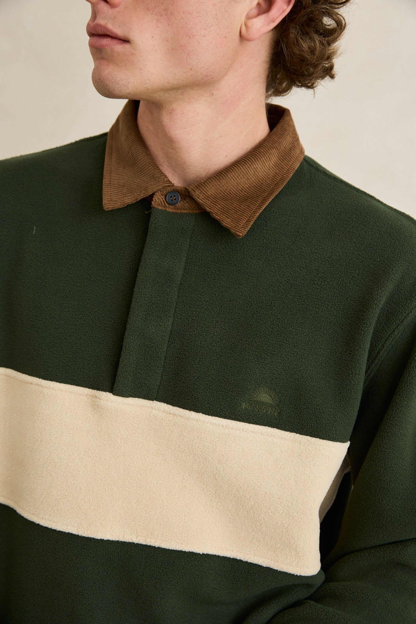 Awake Polar Fleece Polo Forest