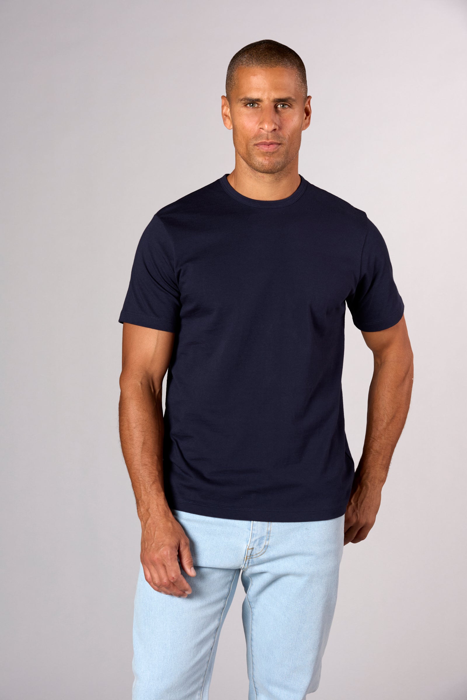 The Hudson Crew Tee in Heavy Cotton Jersey Admiral