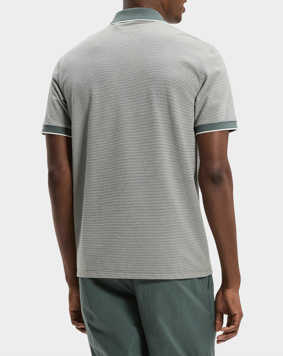Ribbed Birdseye Pocket Polo Pine Grove Multi