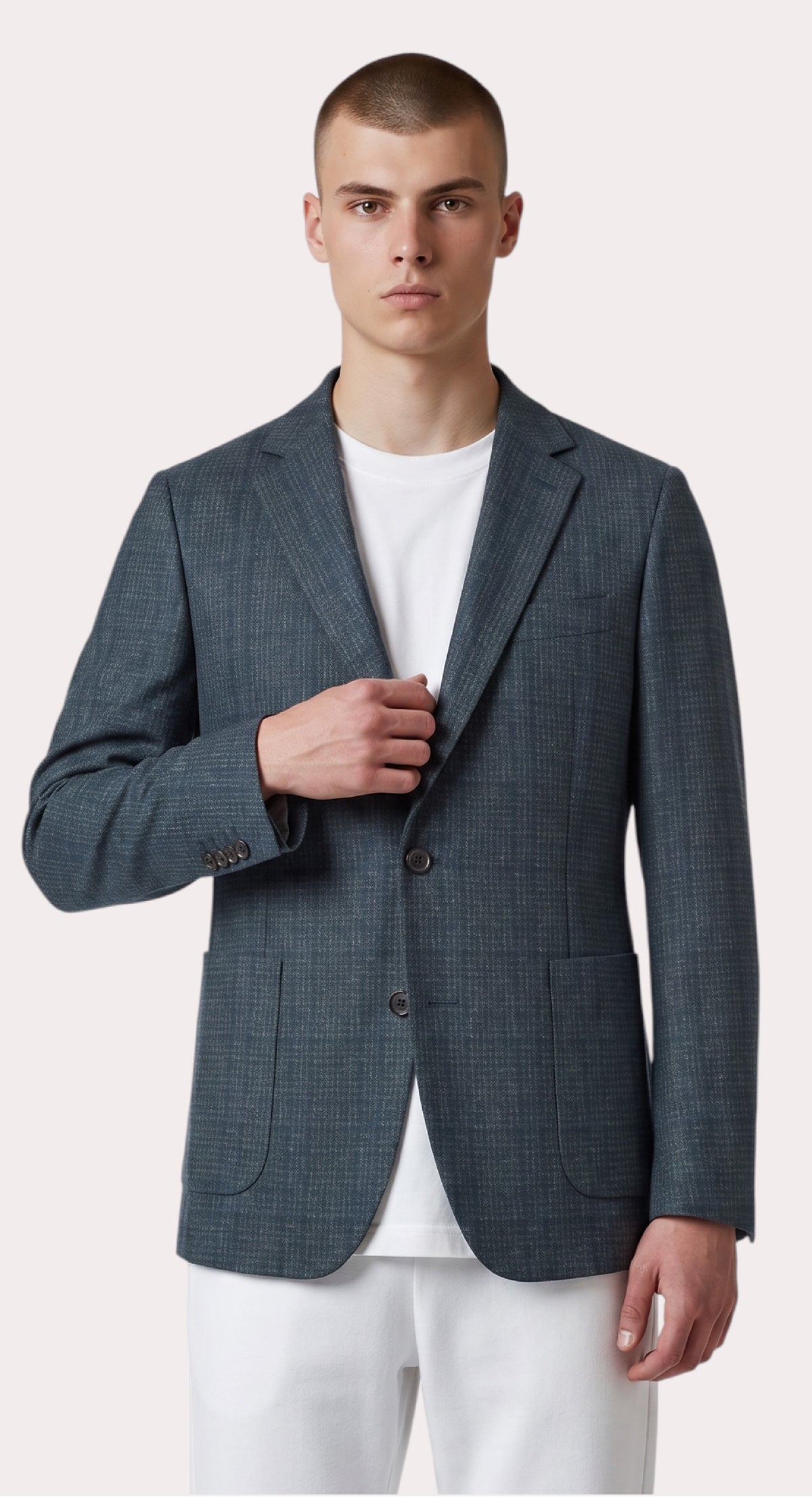 Balia Modern Fit Lifestyle Jacket Teal/Blue Plaid