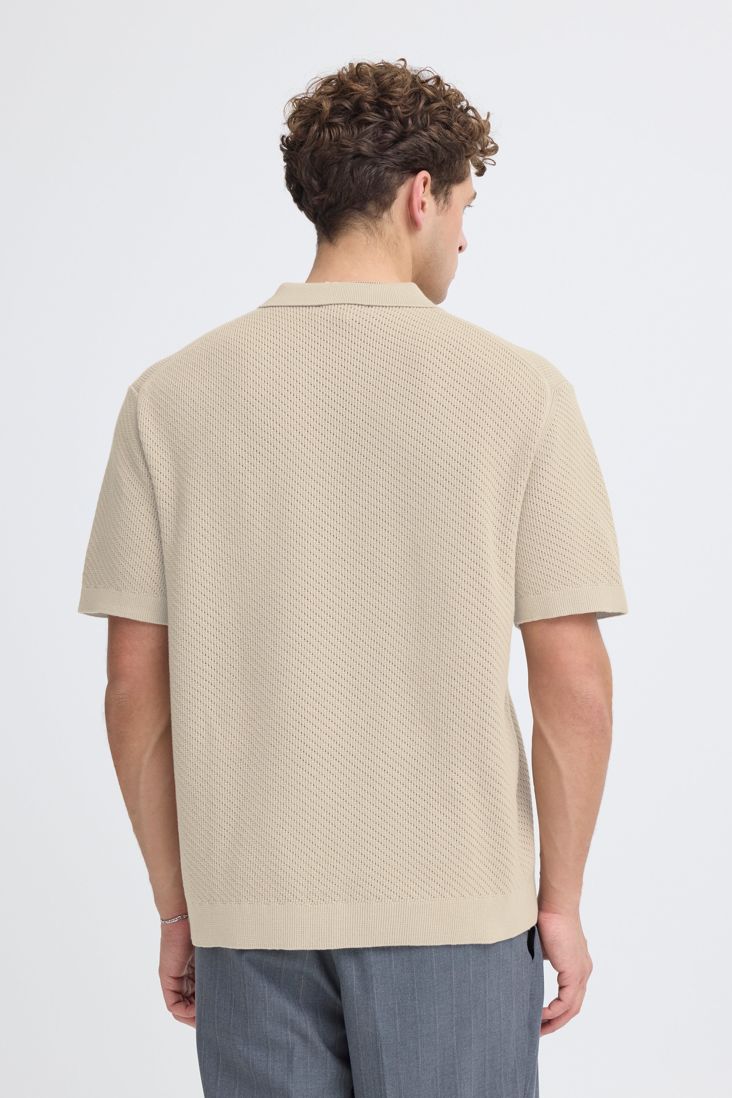 Isaksson Knit Polo Island Fossil