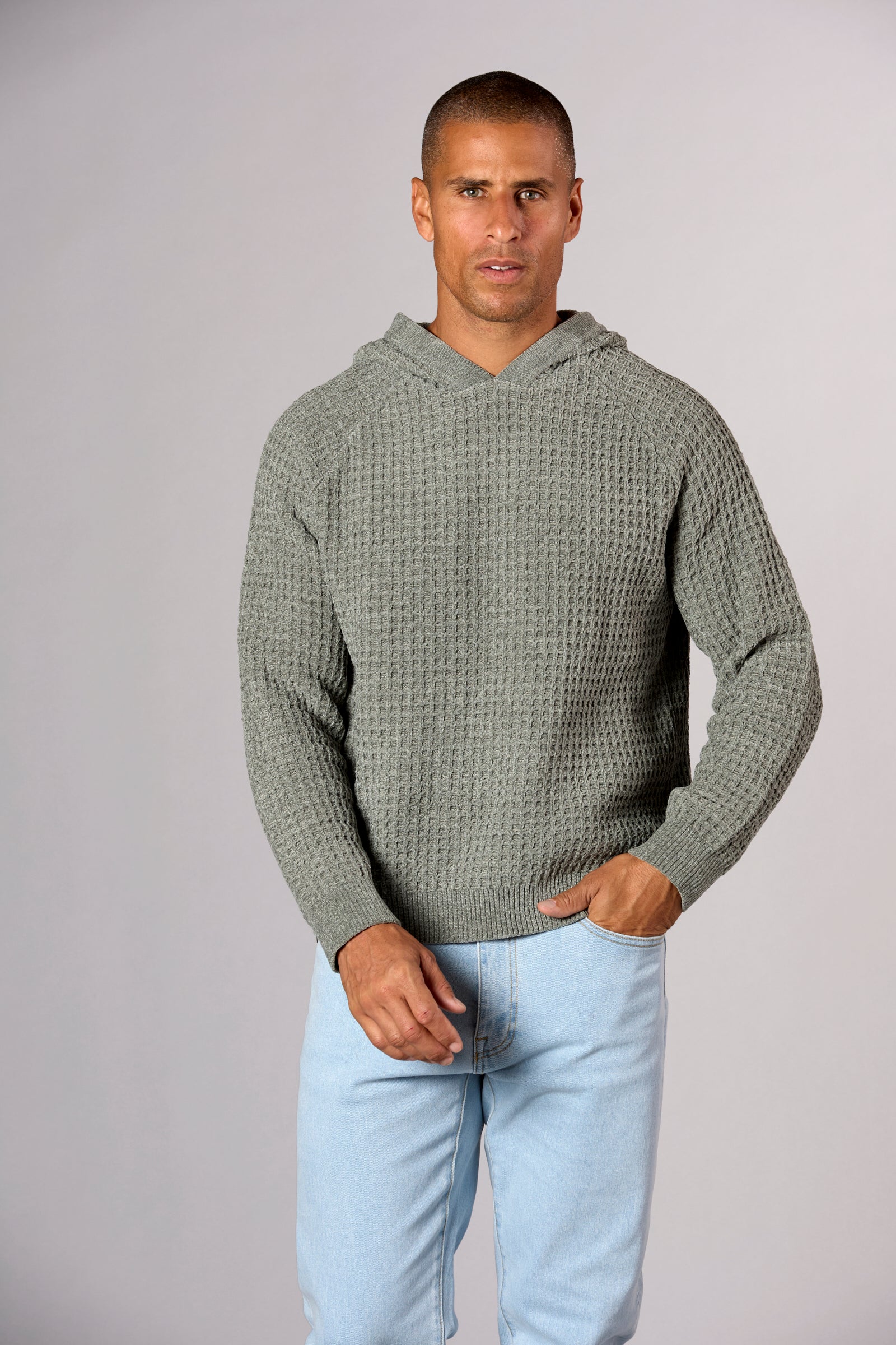 Chenille Hoodie Moss