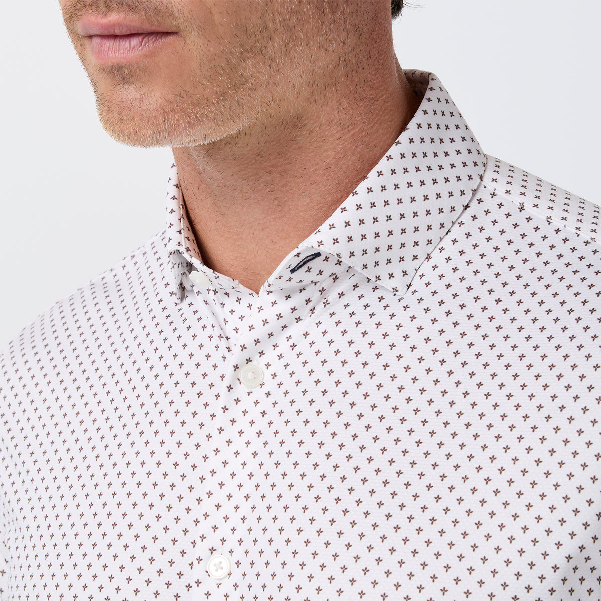 Halyard LS Dress Shirt Espresso Petal Hatch