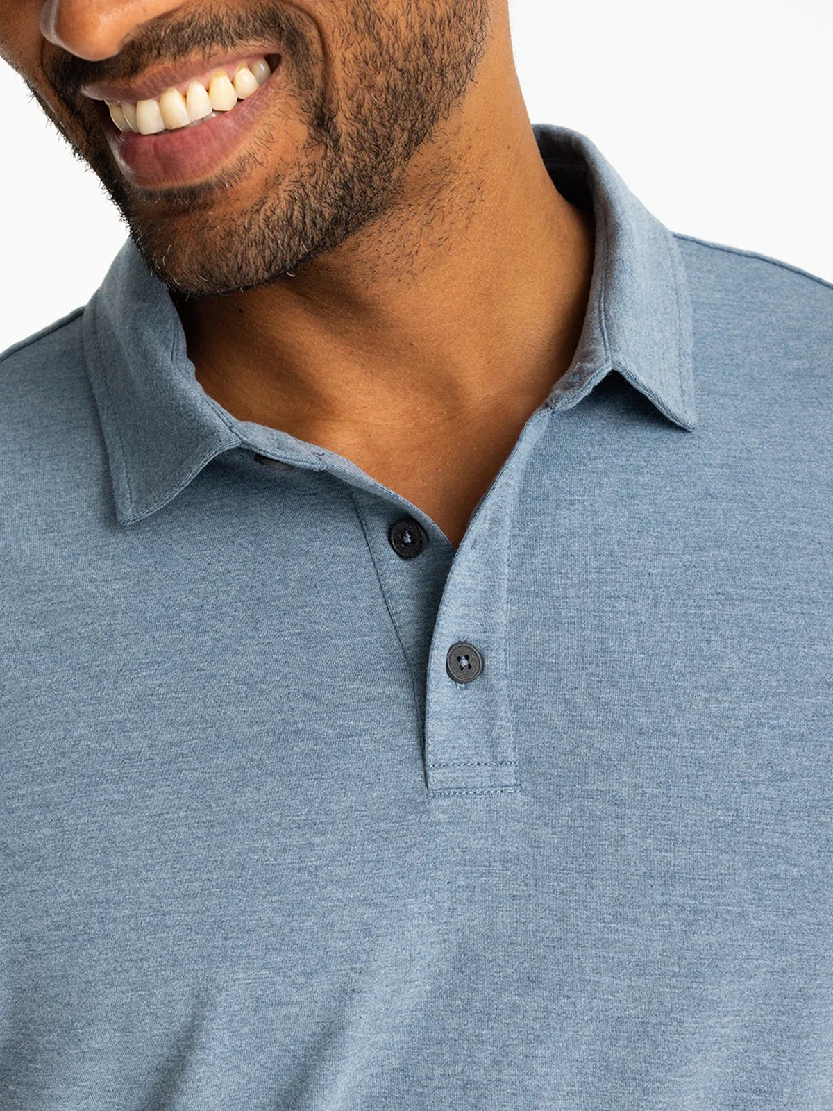 Bamboo Flex Polo II Heather Deepwater