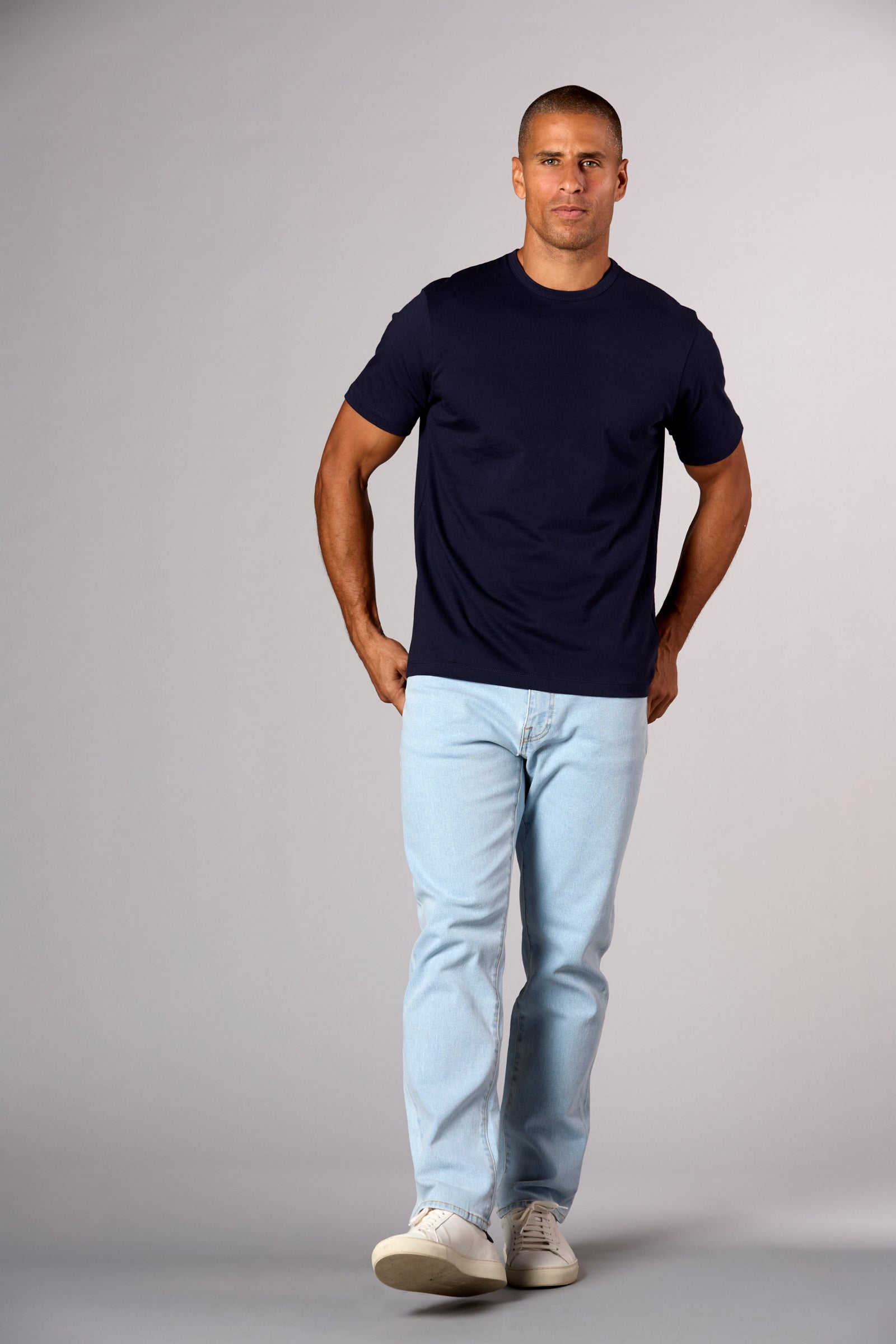 The Hudson Crew Tee in Heavy Cotton Jersey Admiral
