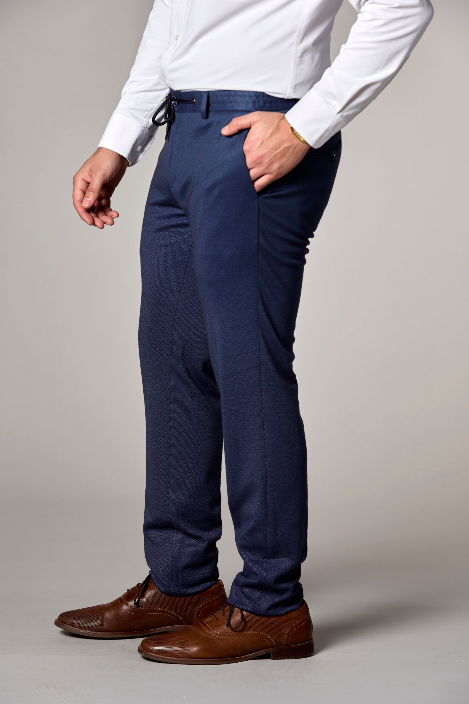 Stretch Knit Slim Pant Navy