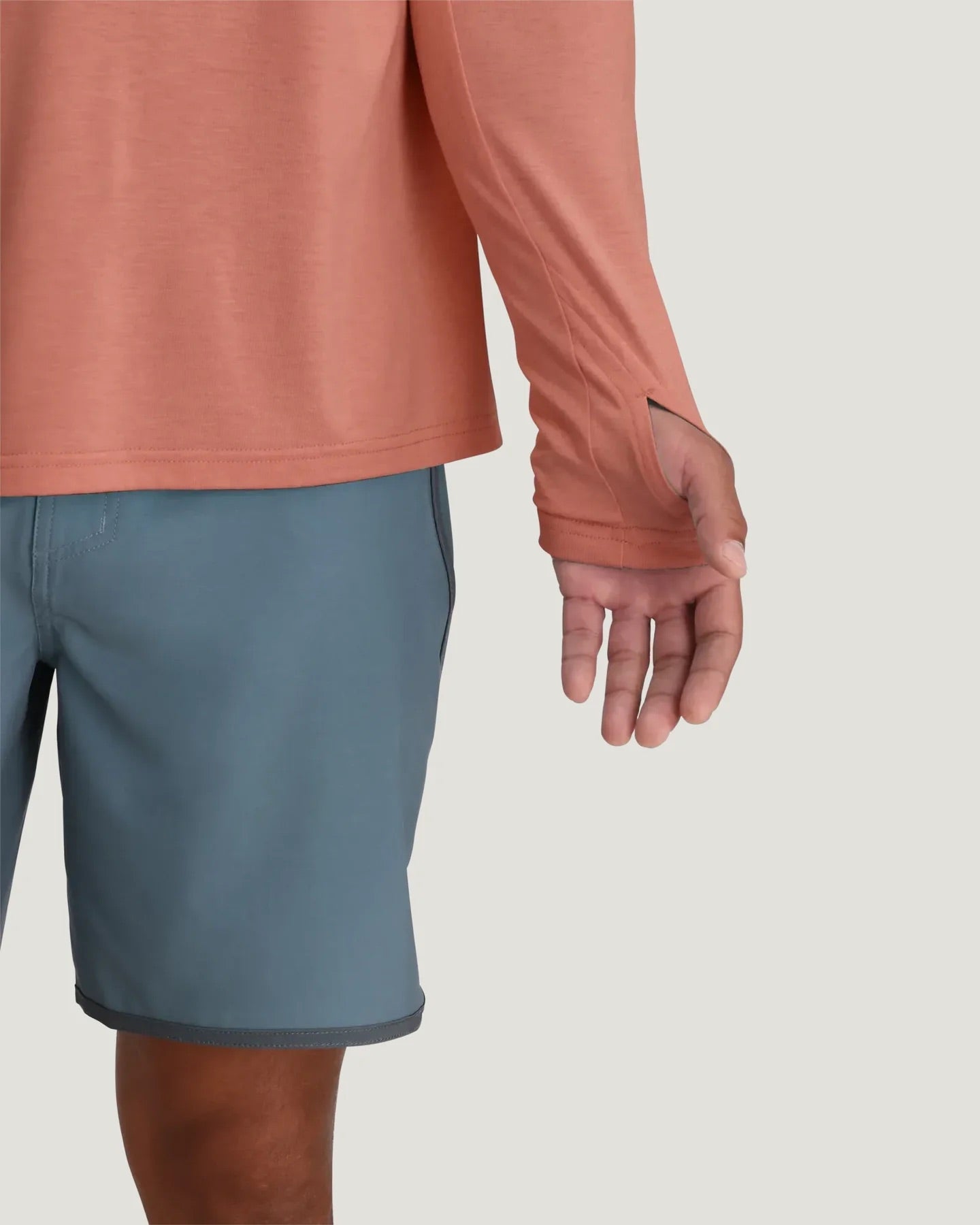 Bamboo Shade Hoodie Heather Red Clay