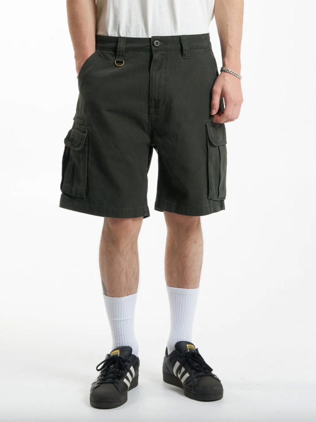 Slacker Union Cargo Short Oil Green