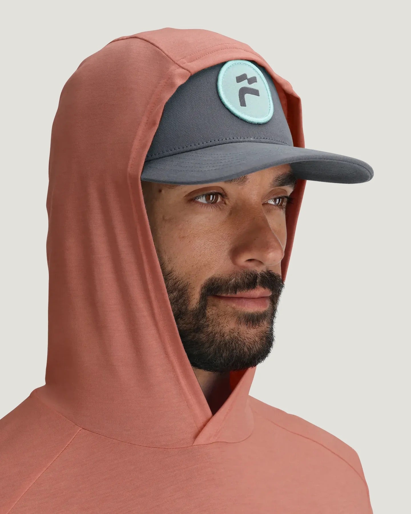 Bamboo Shade Hoodie Heather Red Clay