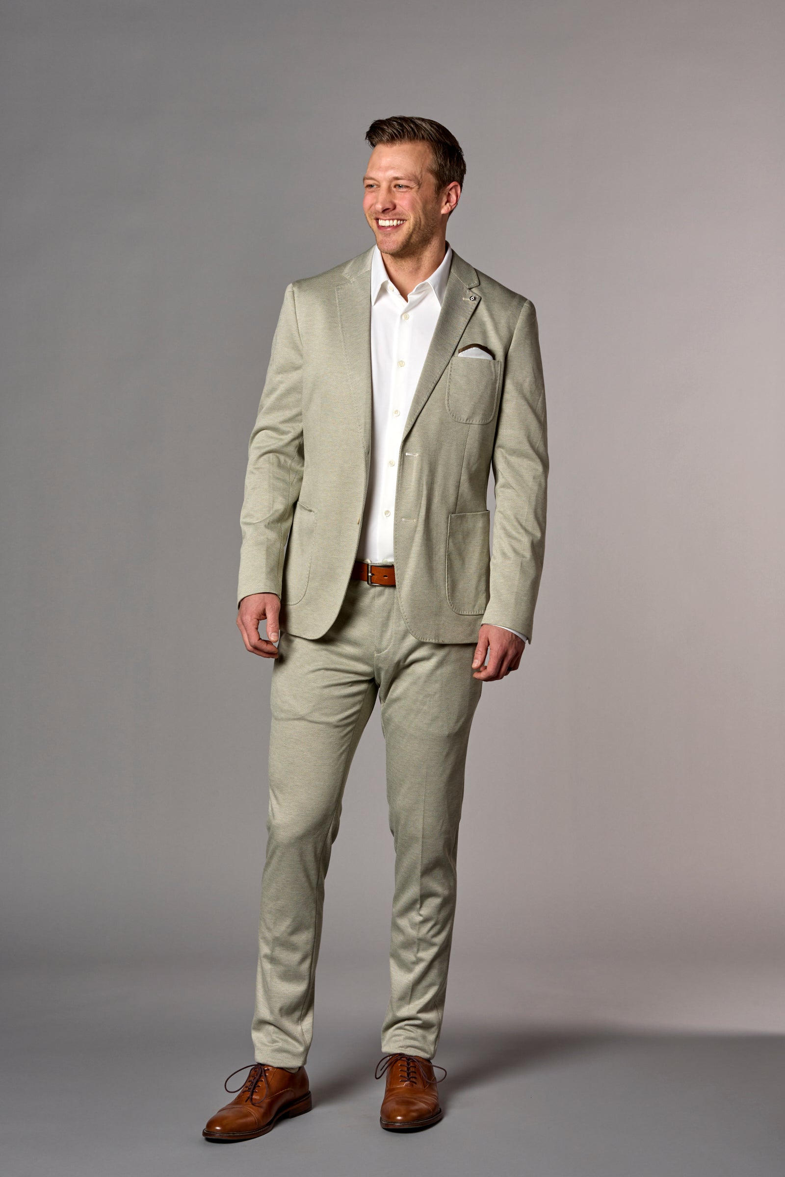 Knit Patch Pocket Blazer Green