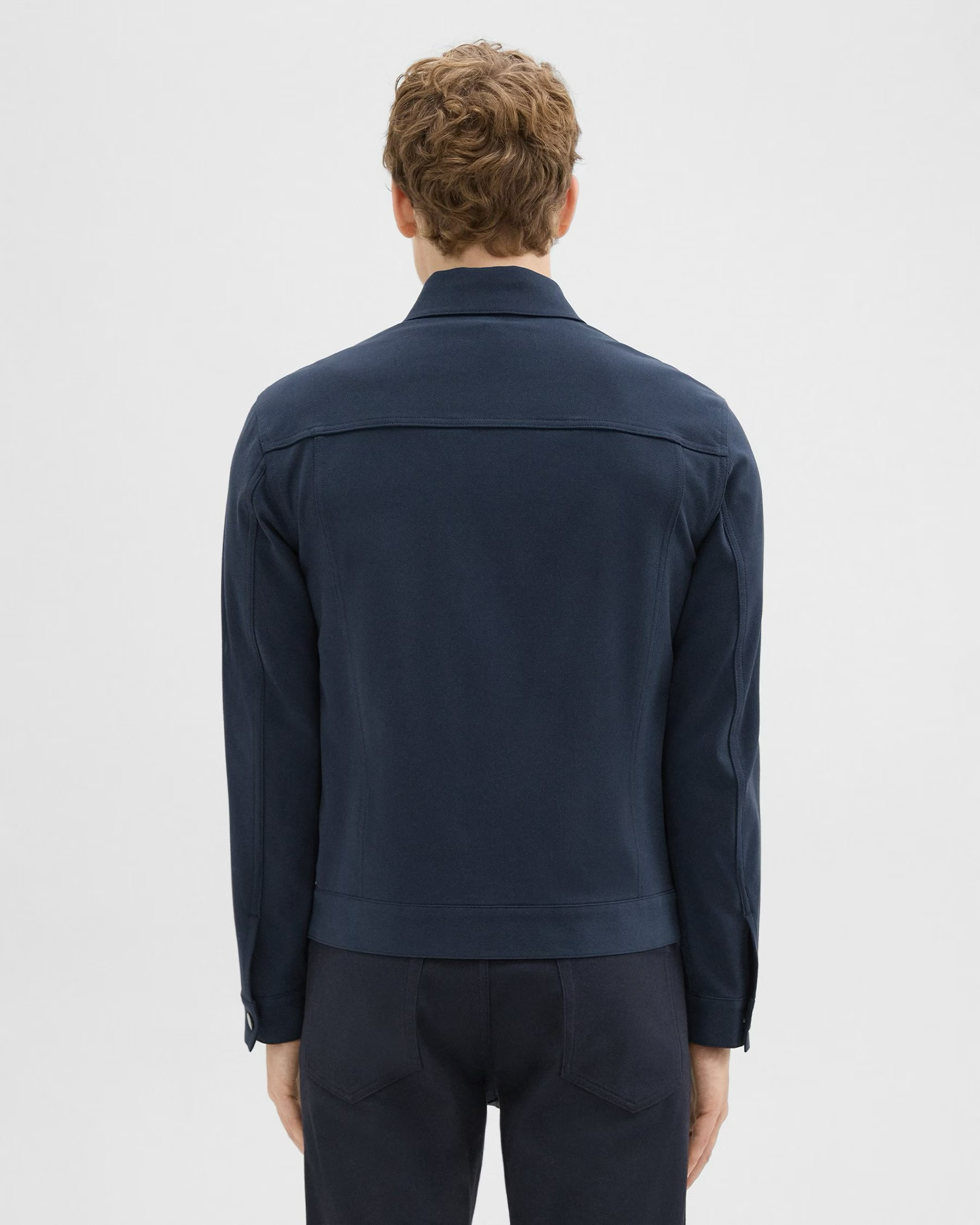 River Trucker Jacket in Neoteric Twill Dark Navy