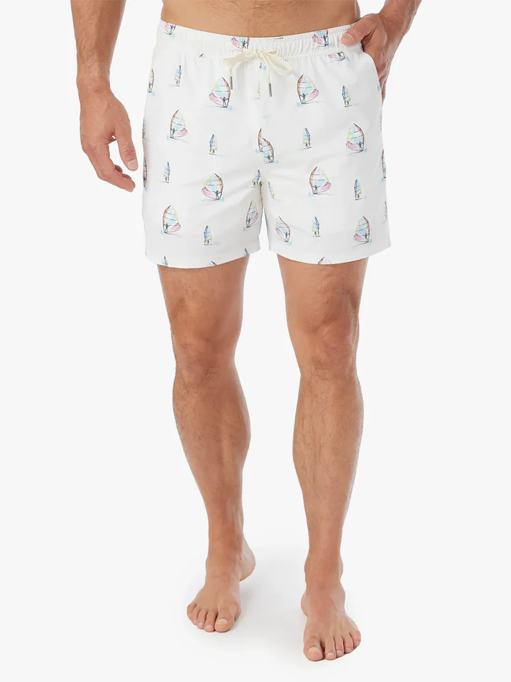 The Bungalow Trunk (5") White Windsurfer