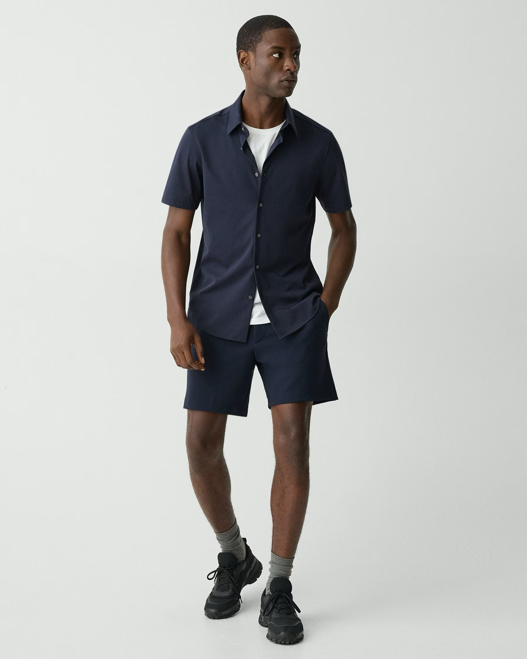 Irving Sylvain Structure Short Sleeve Shirt Eclipse