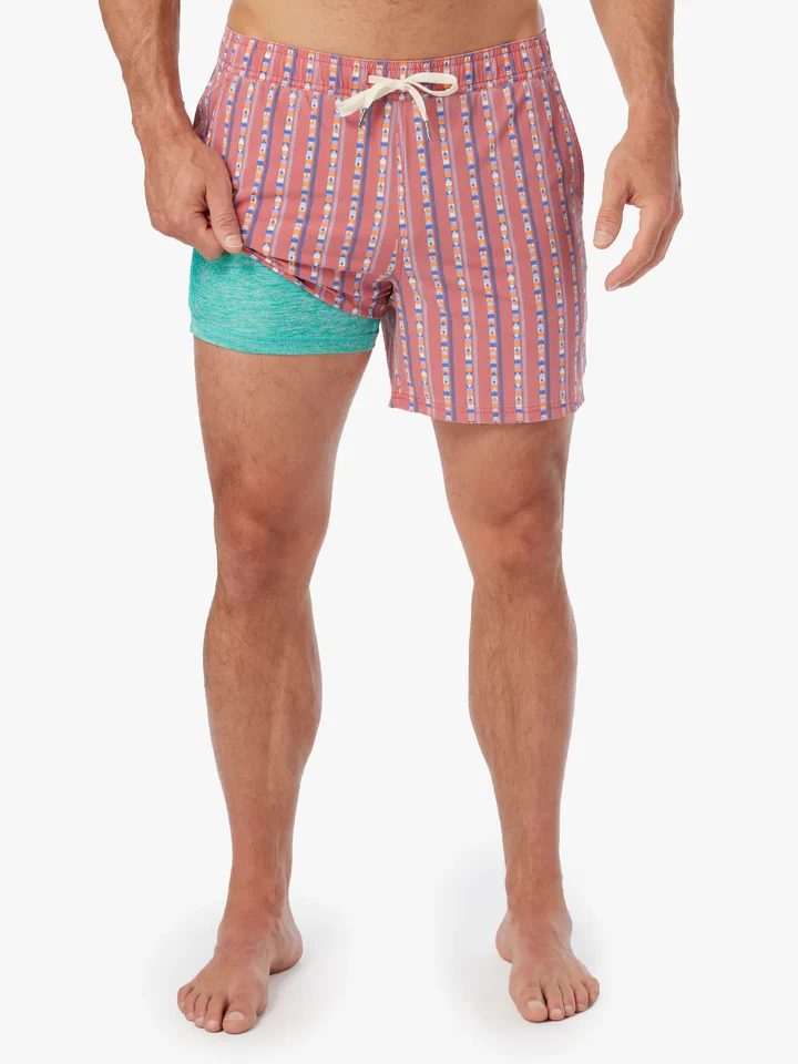 The Bungalow Trunk (5") Red Sailing Stripe