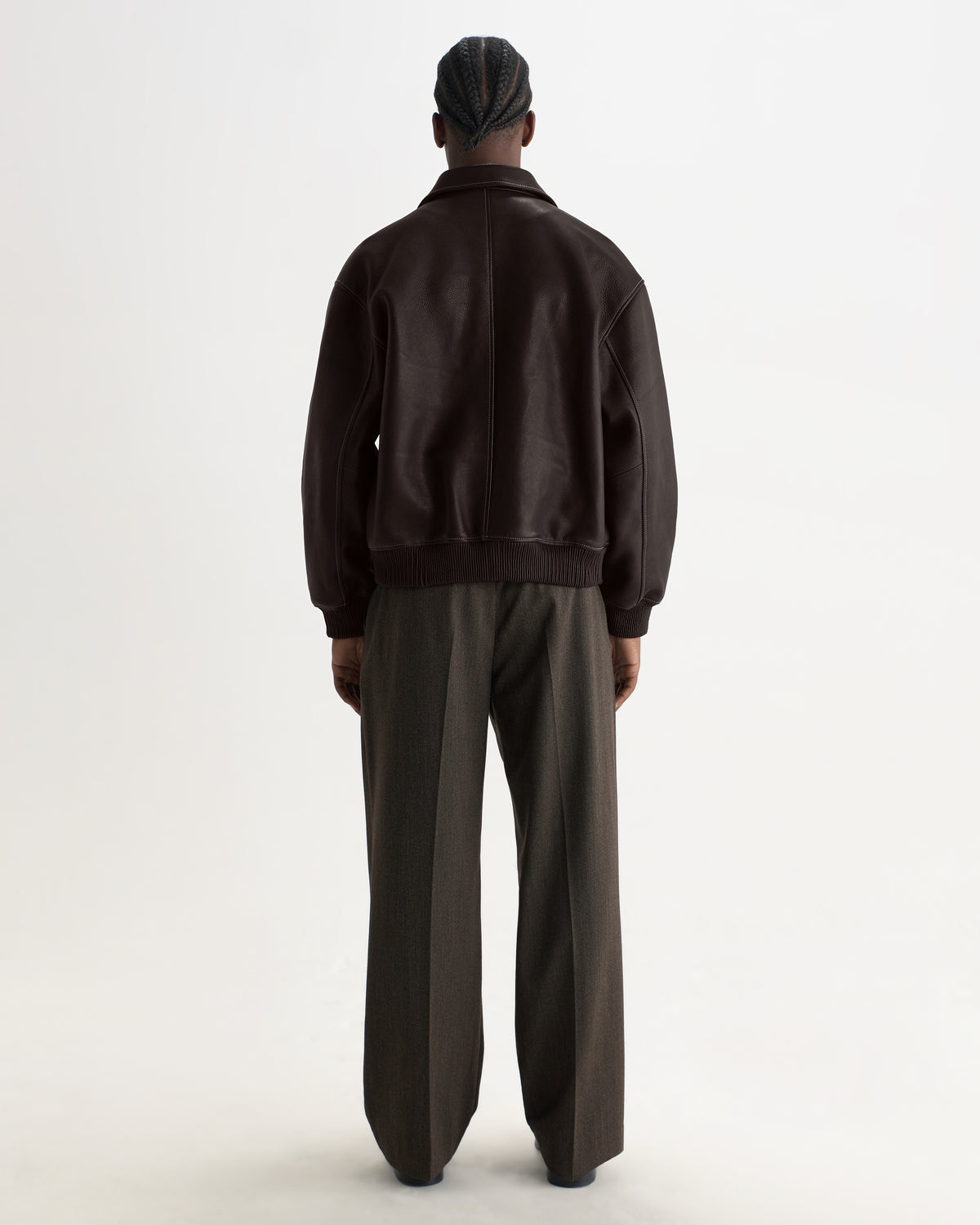 Fitzroy Flight Jacket in Leather Dark Brown