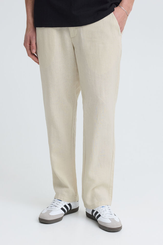 Allan Liam Linen Trouser Oatmeal
