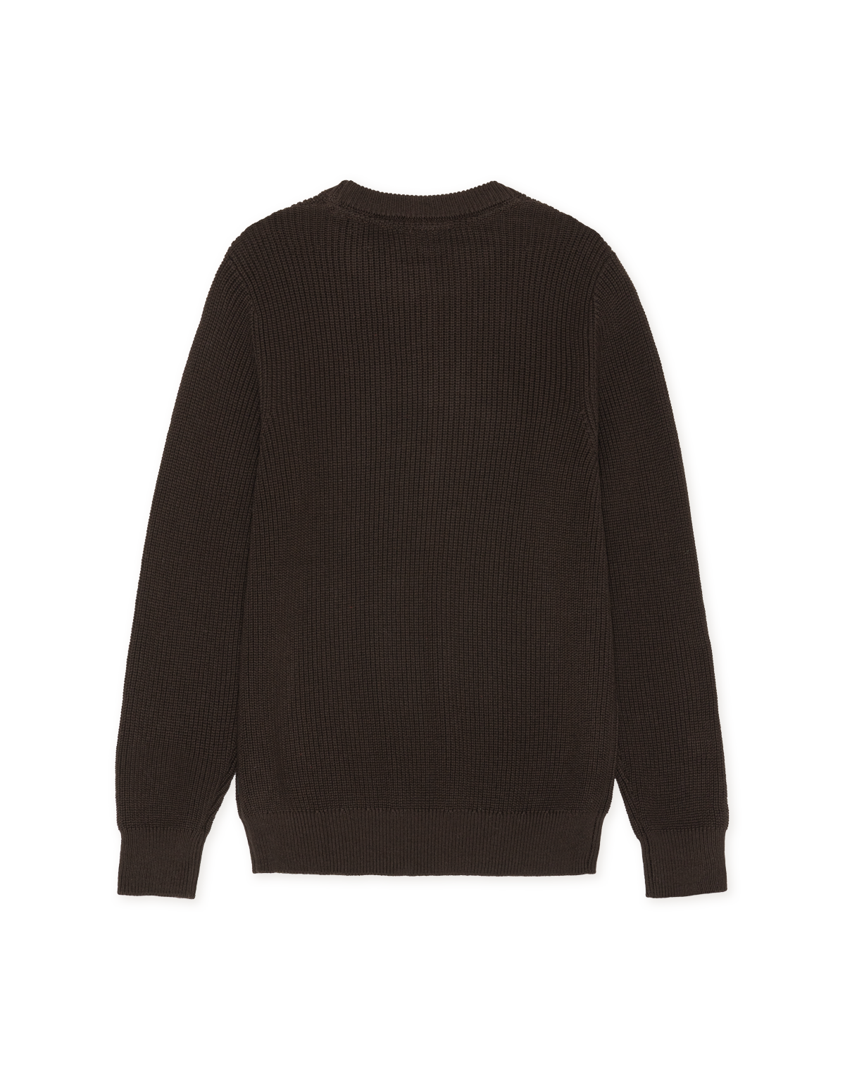 Rib Crewneck Knit Molé Brown
