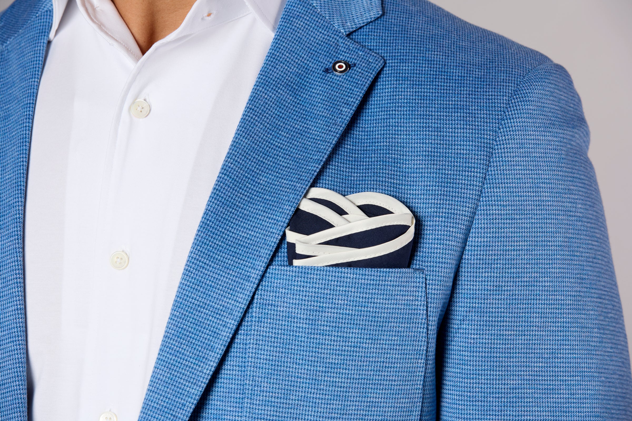 Stretch Knit Patch Pocket Blazer Indigo